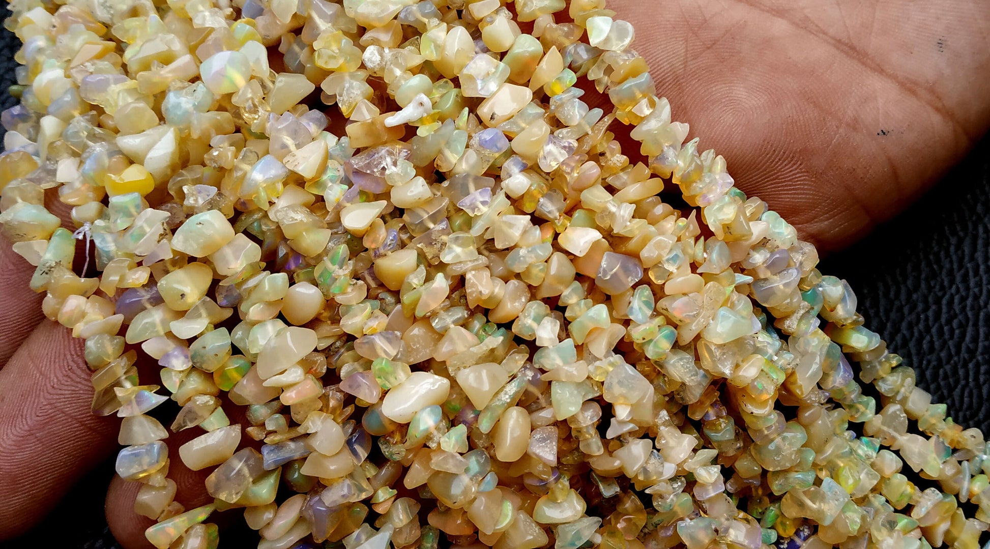 AAA Quality 14" Long Ethiopian opal Smooth Chips Beads Size 3-4 mm,Ethiopian Gemstone,Ethiopian Beads,Gemstone, Wholesale Price