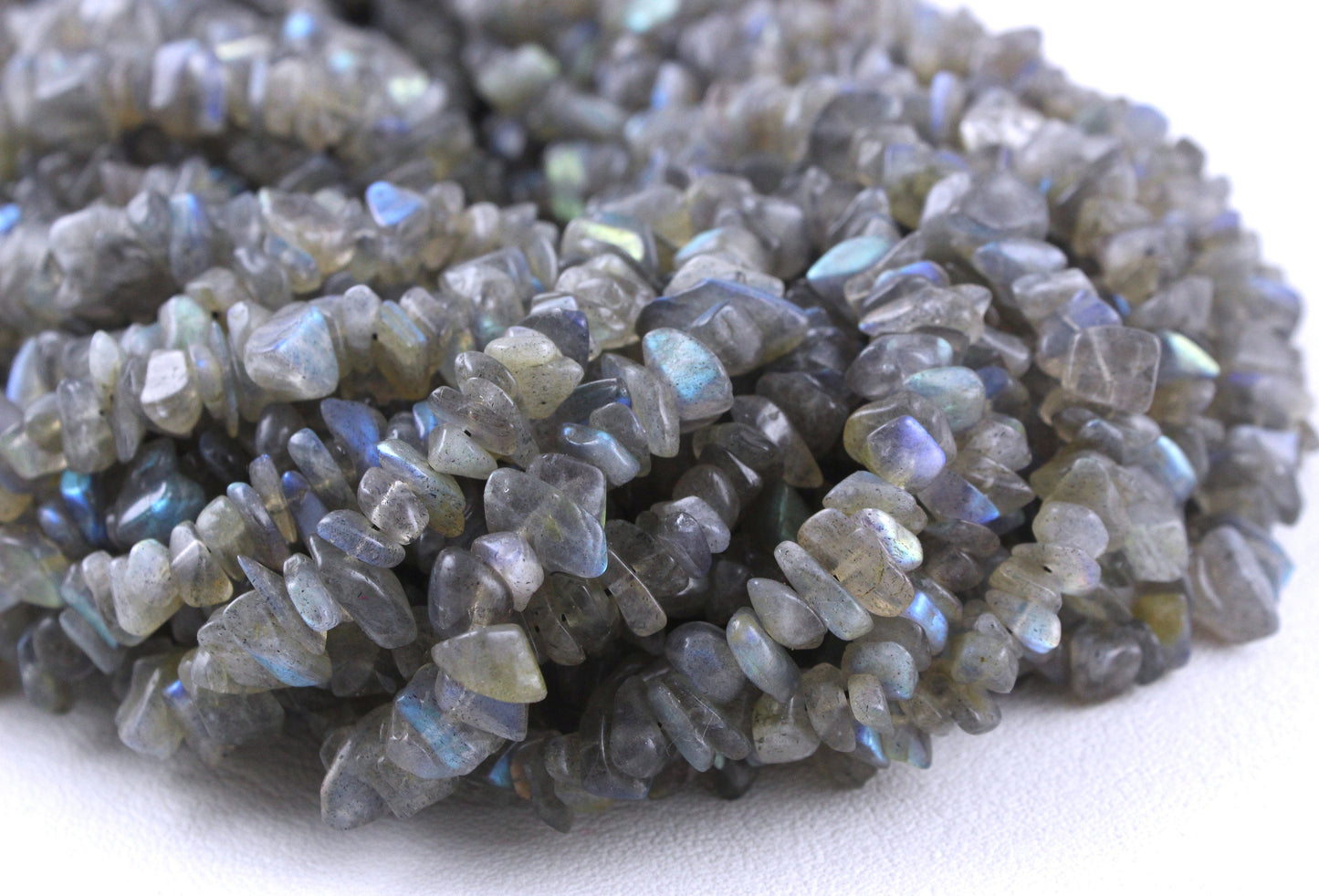 16" Natural Labradorite Chips, Labradorite Beads, Uncut Beads,5-8 MM Beads,Polished Smooth Beads,making Jewelry, Labradorite Stone,Wholesale