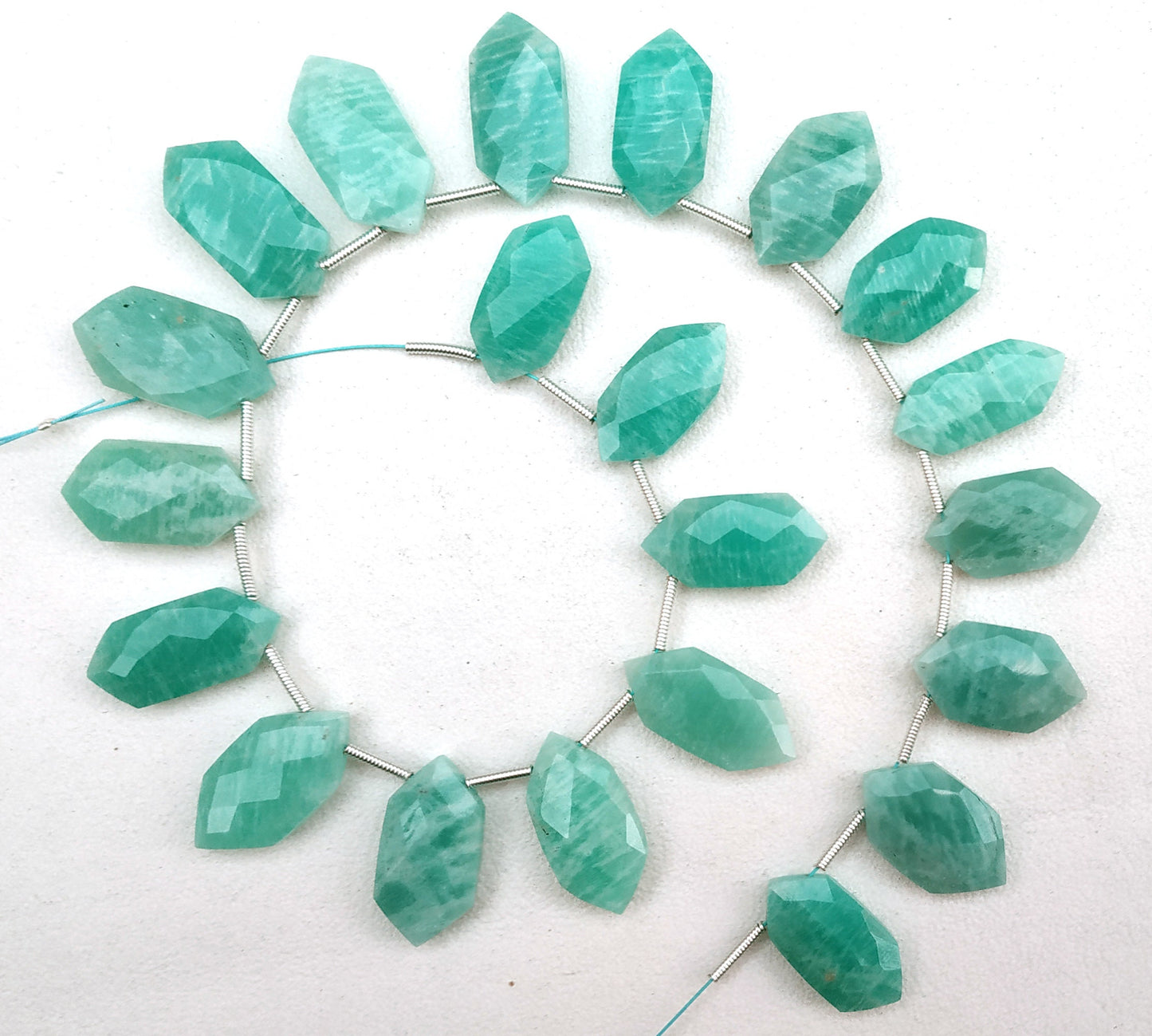 Awesome Quality 1 Strand Natural Amazonite Beads,Briolette Beads,Fancy Shape Faceted Gemstone,Size 9x17-11x21MM,20 Pieces,Wholesale Price