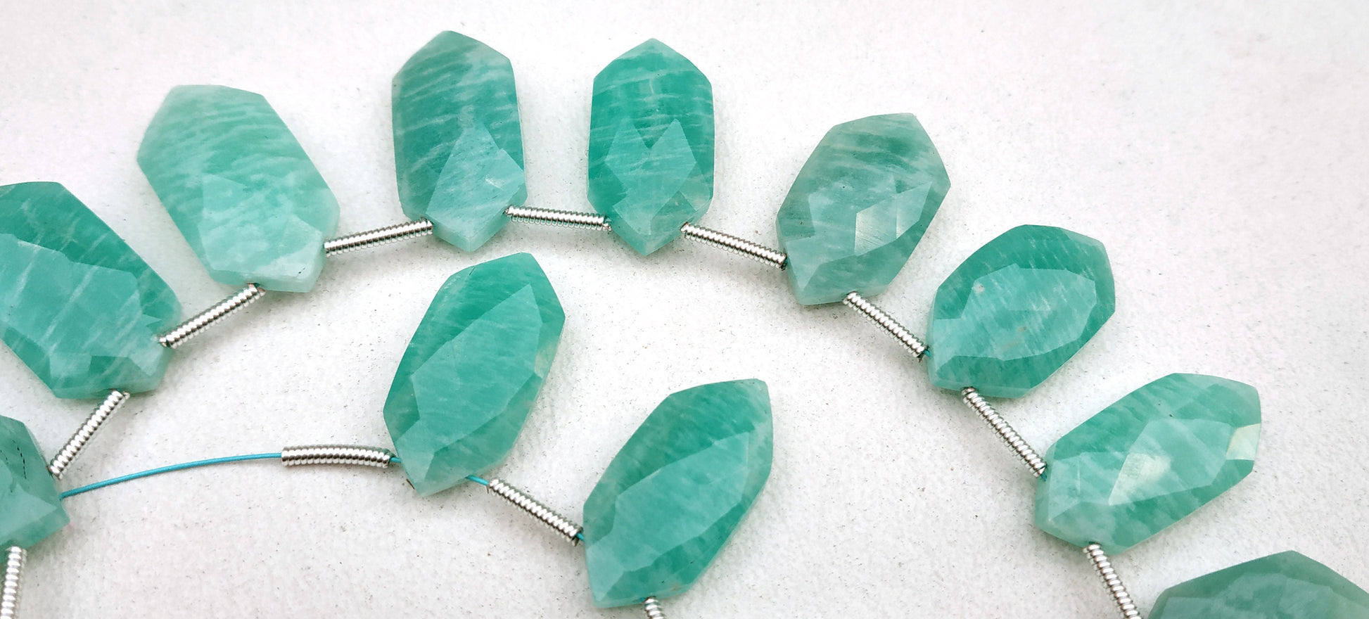 Awesome Quality 1 Strand Natural Amazonite Beads,Briolette Beads,Fancy Shape Faceted Gemstone,Size 9x17-11x21MM,20 Pieces,Wholesale Price