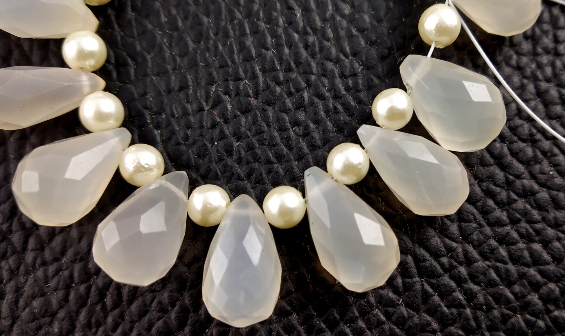 AAA Quality 1 Strand Natural White Moonstone Teardrop Shape, Micro Faceted Beads,Size 5.5x9-8x12.5 MM,21 Pieces moonstone ,Wholesale Price.