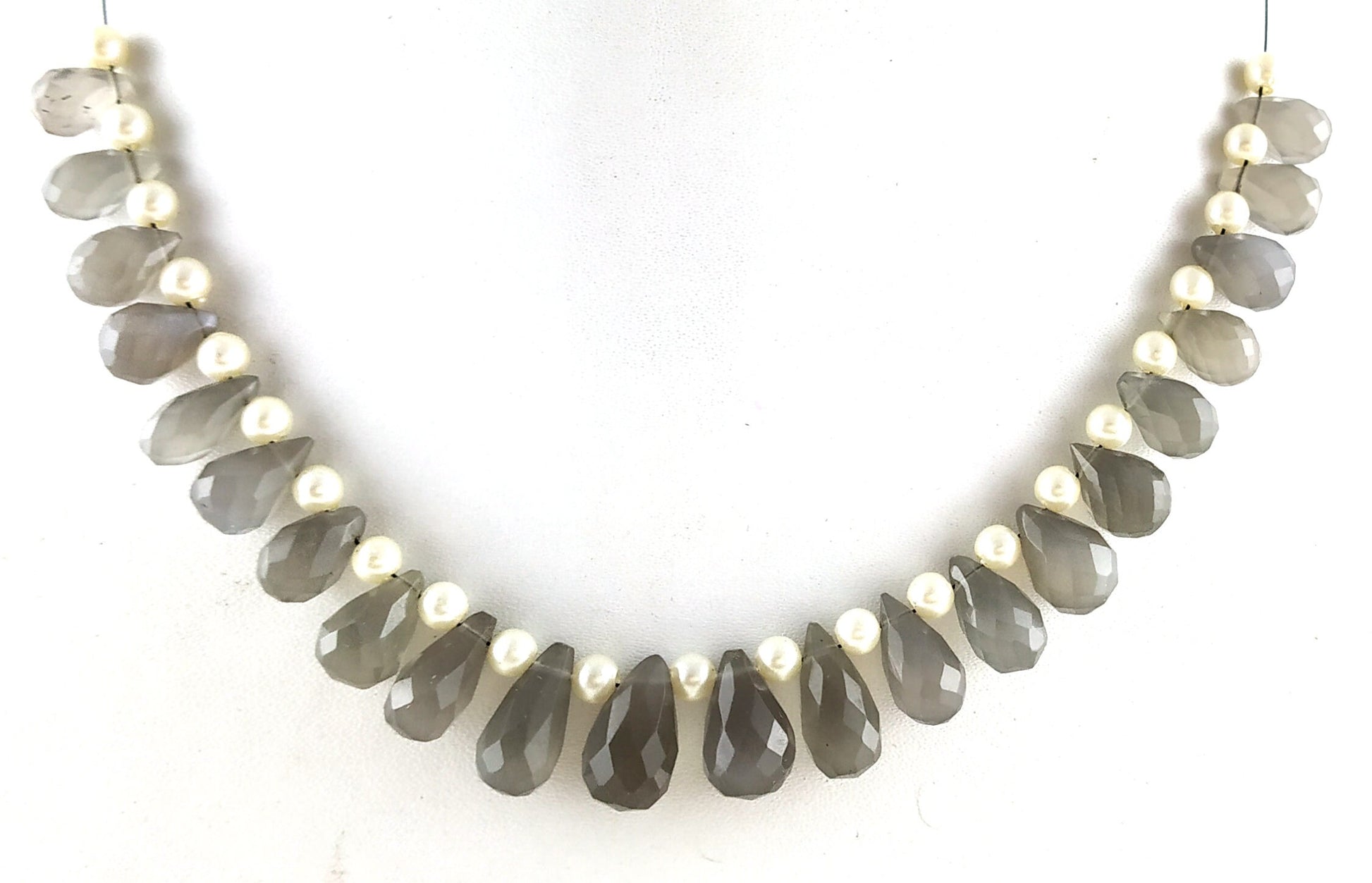 AAA Quality 1 Strand Natural Grey Moonstone Teardrop Shape, Micro Faceted Beads,Size 5.5x7.5-8x13 MM,21 Pieces moonstone ,Wholesale Price.