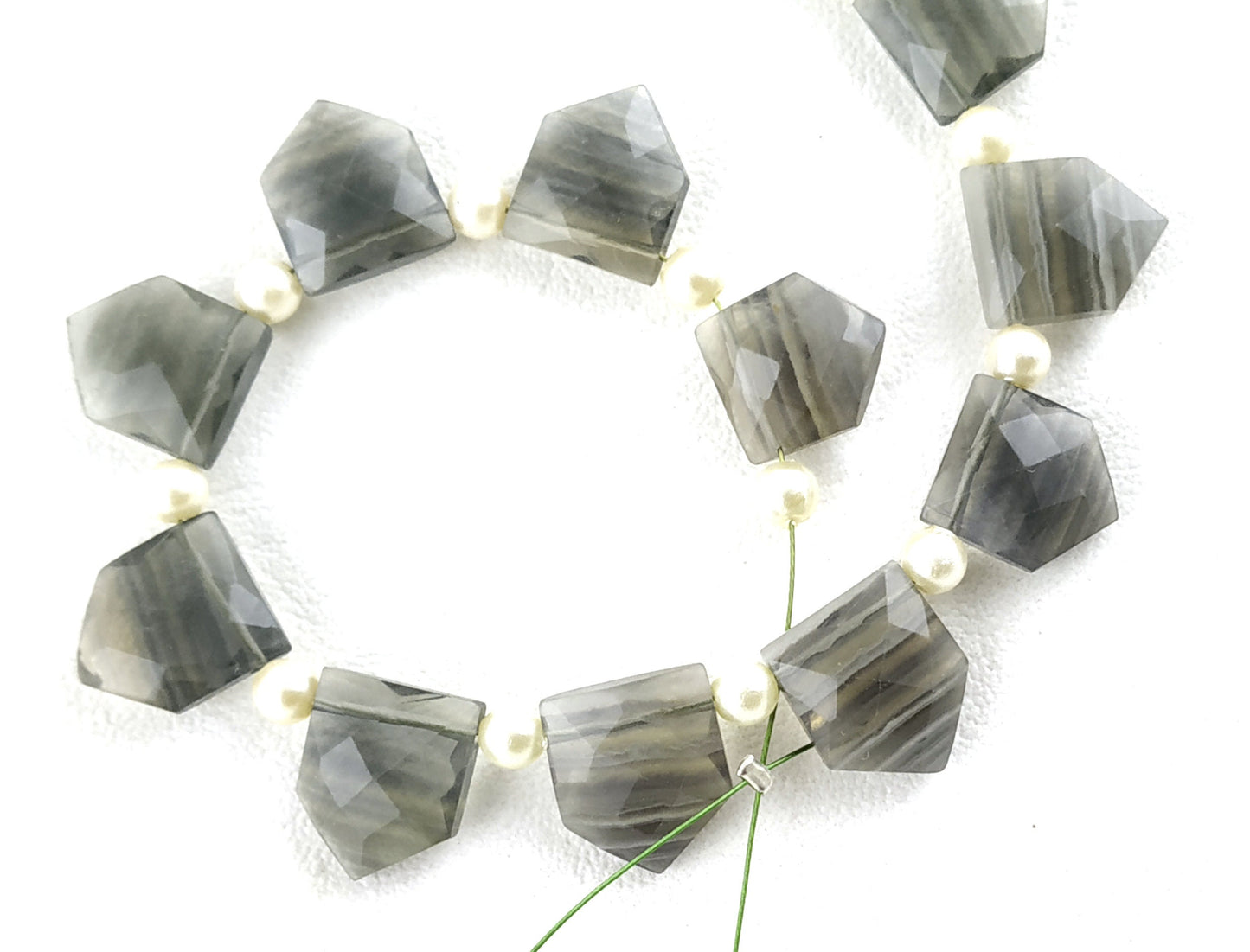 AAA Quality 1 Strand Natural Fluorite Gemstone,Pentagon Shape Briolette Beads,10x11-10x12 MM,Faceted Fluorite Beads,15 Pieces,Wholesale Rate