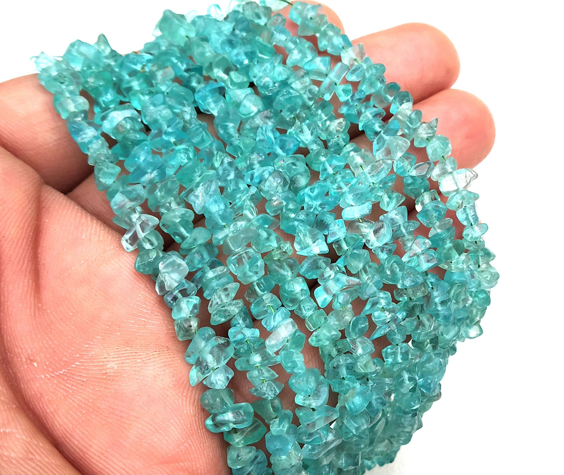 AAA Quality 16"Long Natural Apatite Chips Beads,Uncut Chip Bead,4-6 MM,Polished Beads,Smooth Apatite Chip Bead,Gemstone Wholesale Price