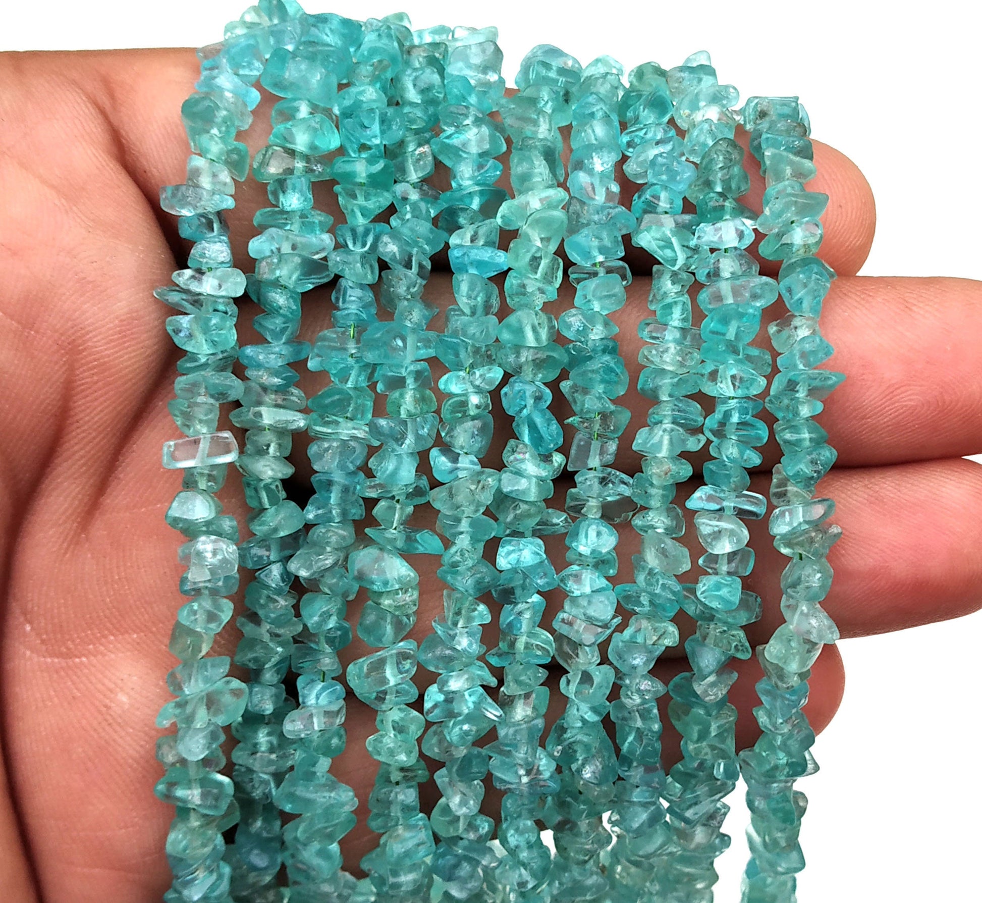 AAA Quality 16"Long Natural Apatite Chips Beads,Uncut Chip Bead,4-6 MM,Polished Beads,Smooth Apatite Chip Bead,Gemstone Wholesale Price