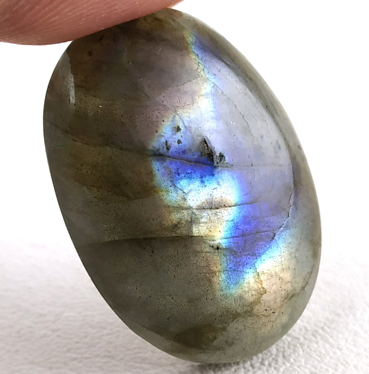 AAA Quality 1 Piece Natural Labradorite Cabochon,Loose Gemstone Size 22x32 MM,Spetrolite Blue Flash Oval Shape Labradorite Wholesale Rate