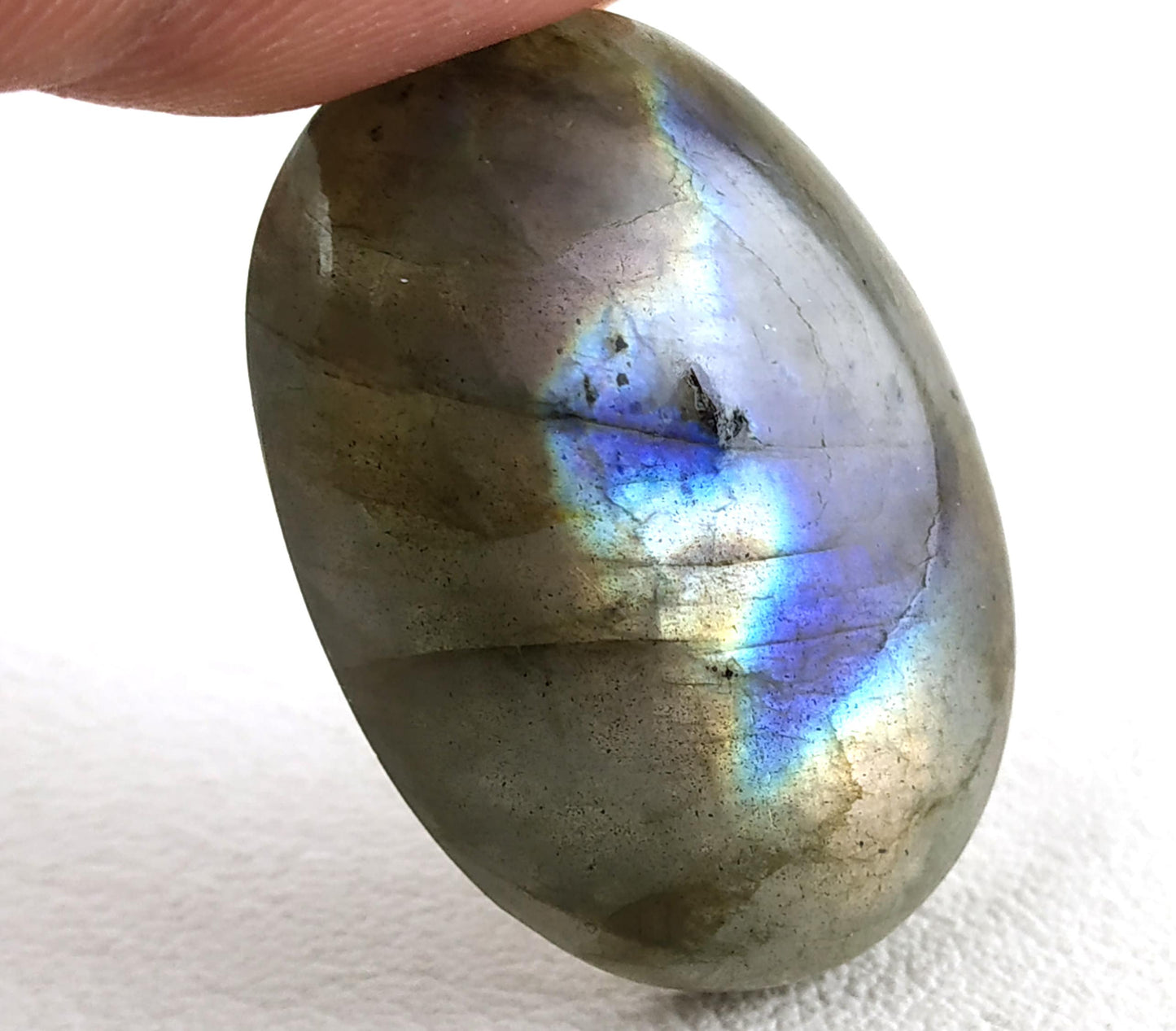 AAA Quality 1 Piece Natural Labradorite Cabochon,Loose Gemstone Size 22x32 MM,Spetrolite Blue Flash Oval Shape Labradorite Wholesale Rate