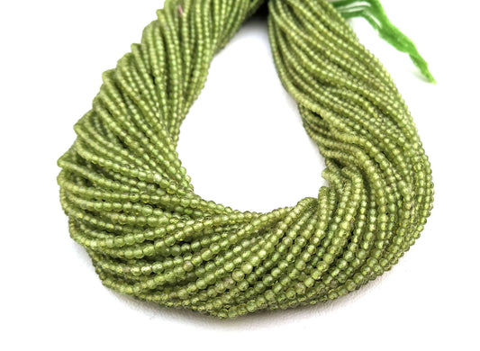 AAA Quality 12.5"Long Natural Peridot Rondelle Beads,Micro Faceted Bead,Size 2-2.5 MM Peridot Gemstone,Faceted Rondelle Beads,Wholesale Rate