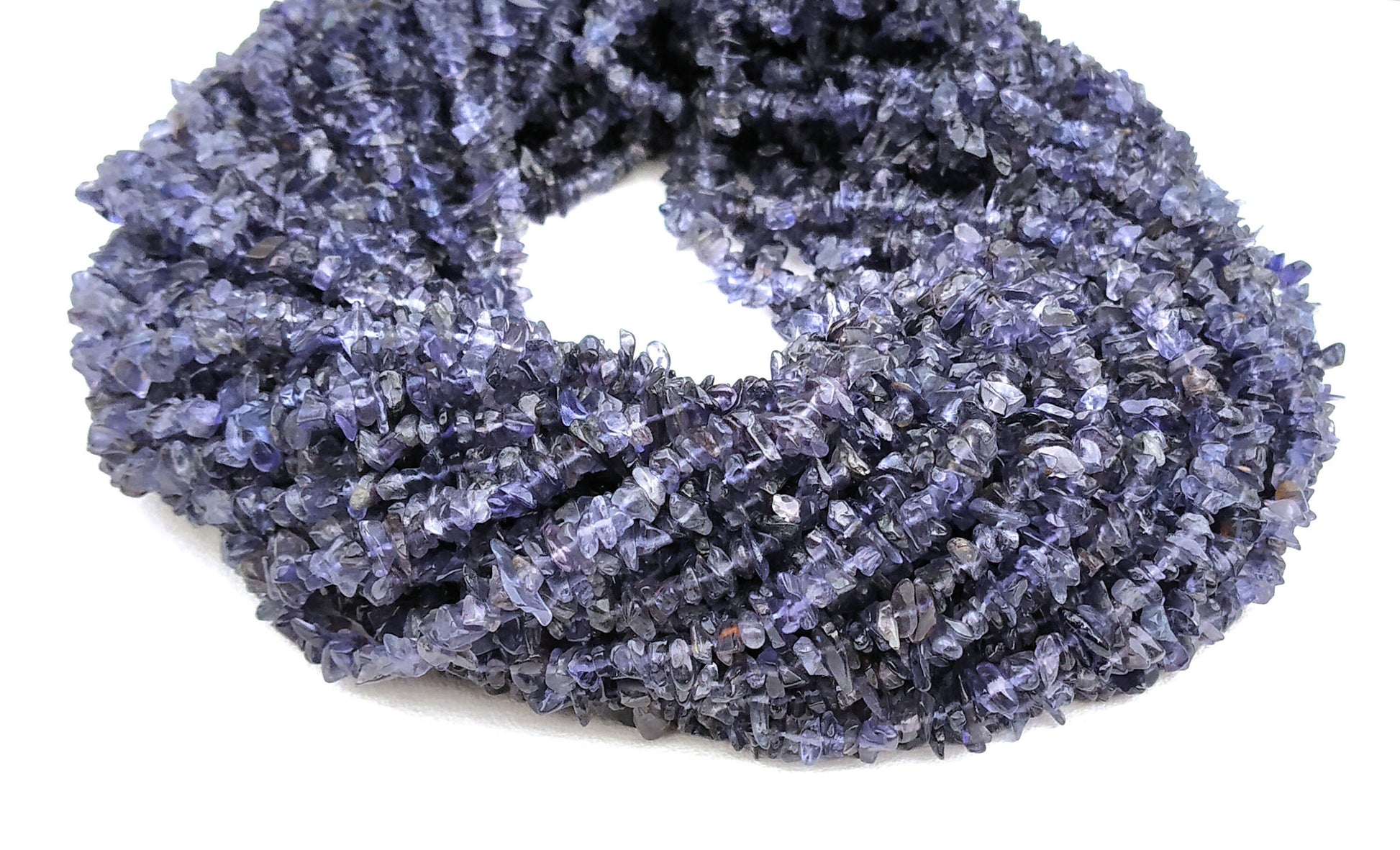 AAA Quality 16"Long Natural Iolite Chips Beads,Uncut Chip Bead,4-5 MM,Polished Beads,Smooth lolite Chip Bead,lolite gemstone Wholesale Rate