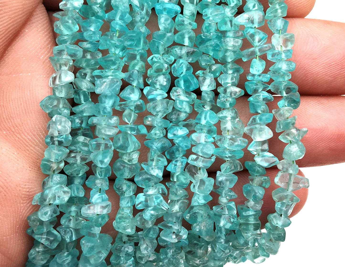 AAA Quality 16"Long Natural Apatite Chips Beads,Uncut Chip Bead,4-6 MM,Polished Beads,Smooth Apatite Chip Bead,Gemstone Wholesale Price