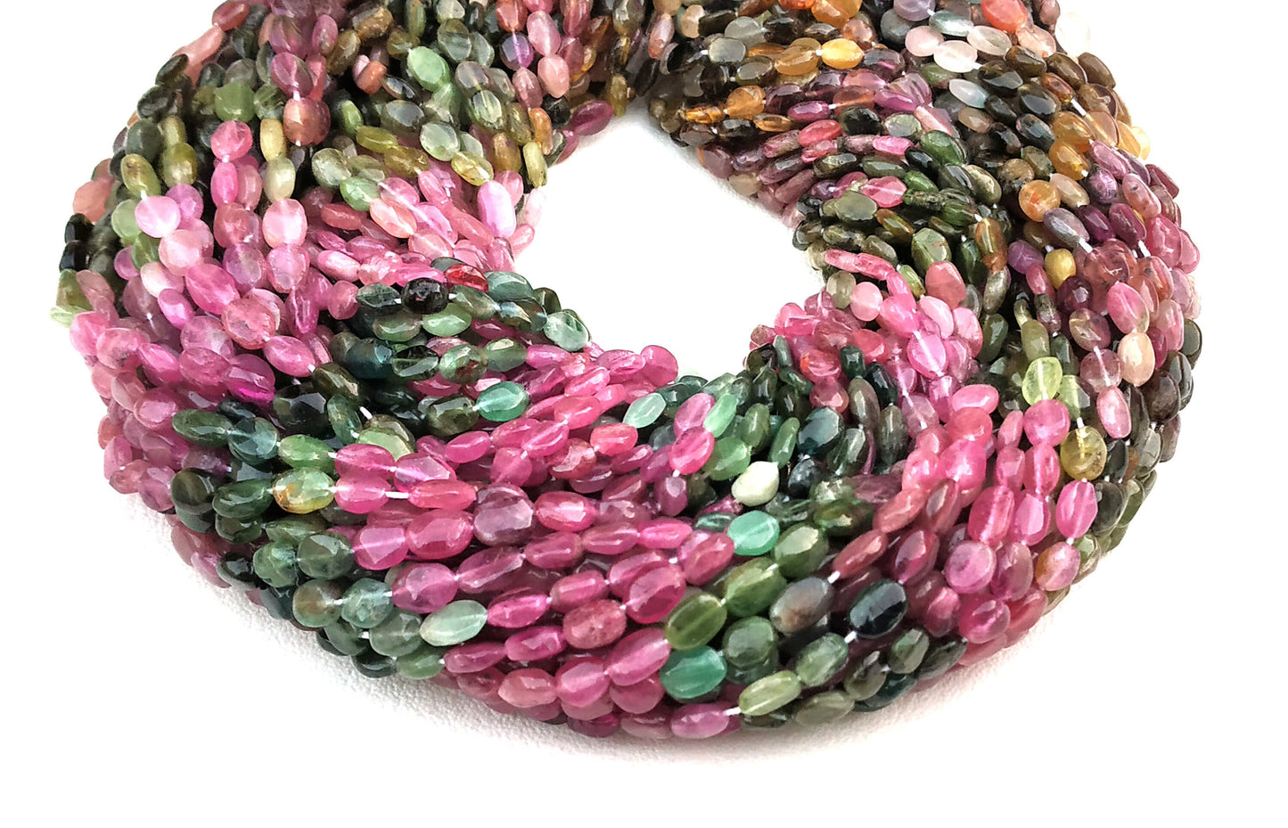 14" Inch Long Natural Multi Tourmaline Oval Beads,Smooth Beads,Size 4x5.5-5x6.5 MM Approx Tourmaline Beads,Multi Tourmaline Gems Wholesale