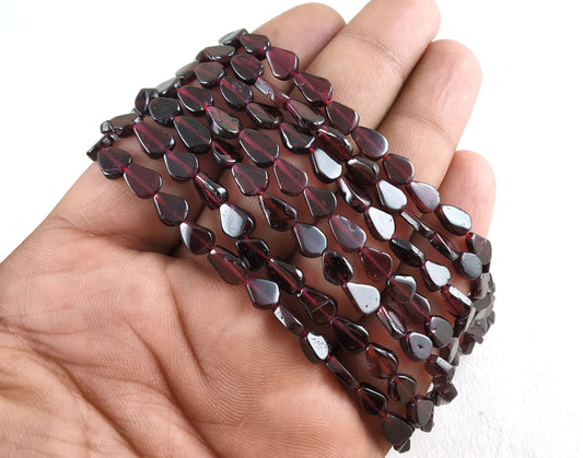 13" Long Natural Garnet Pear Shape,Smooth Beads,Size 5.5x6-5.5x9 MM,Garnet Beads,Garnet Gemstone Wholesale Price