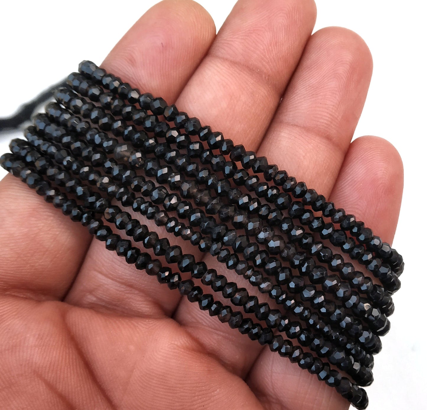 13" Inch Long AAA Quality Natural Smoky,Rondelle Faceted Beads,Size 4-4.5 MM Smoky Quartz Beads,Smoky Gemstone Making Jewelry Wholesale Rate