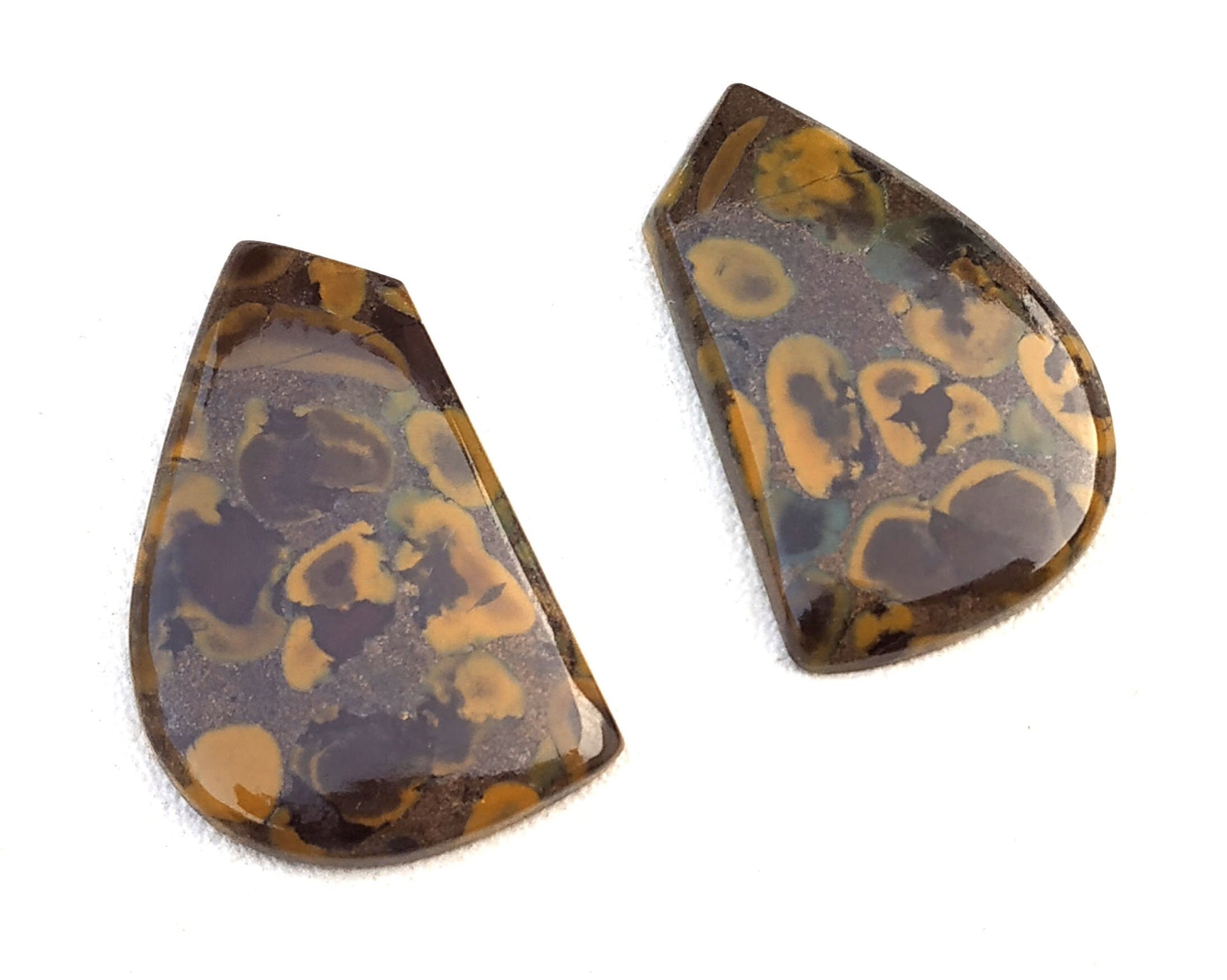 Wholesale Reasonable Price Amazing Quality Unique 1 Pair Natural Fruit Jasper Cabochons,Designer Fancy Cabs,Size 22x36 MM,Loose Gemstone