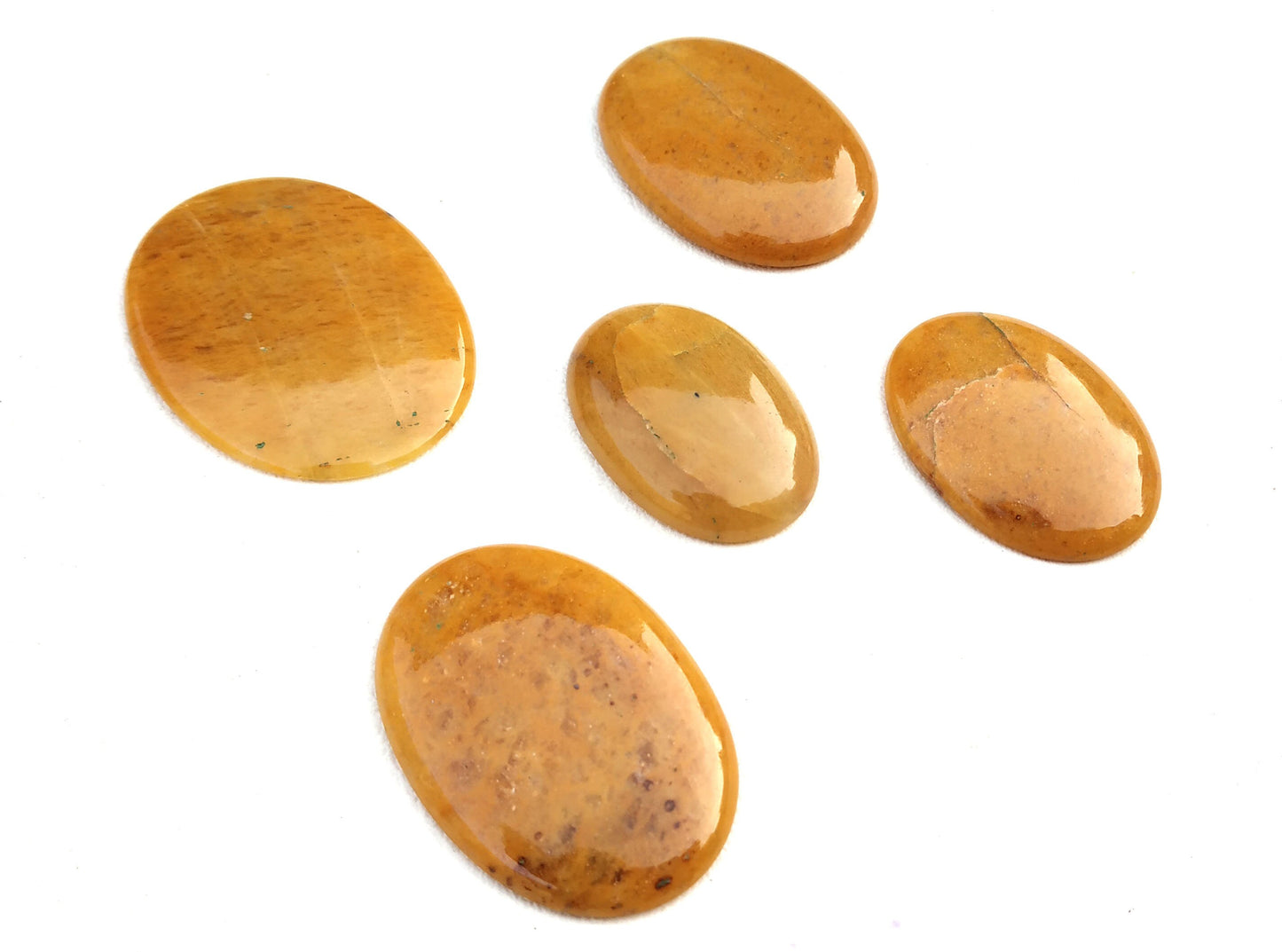 Winter Offer Sale 5 Pieces Natural Yellow Aventurine Gemstone,Oval Shape,Smooth Cabochon,Size 22x30-30x40 MM Approx,Making Jewelry Wholesale