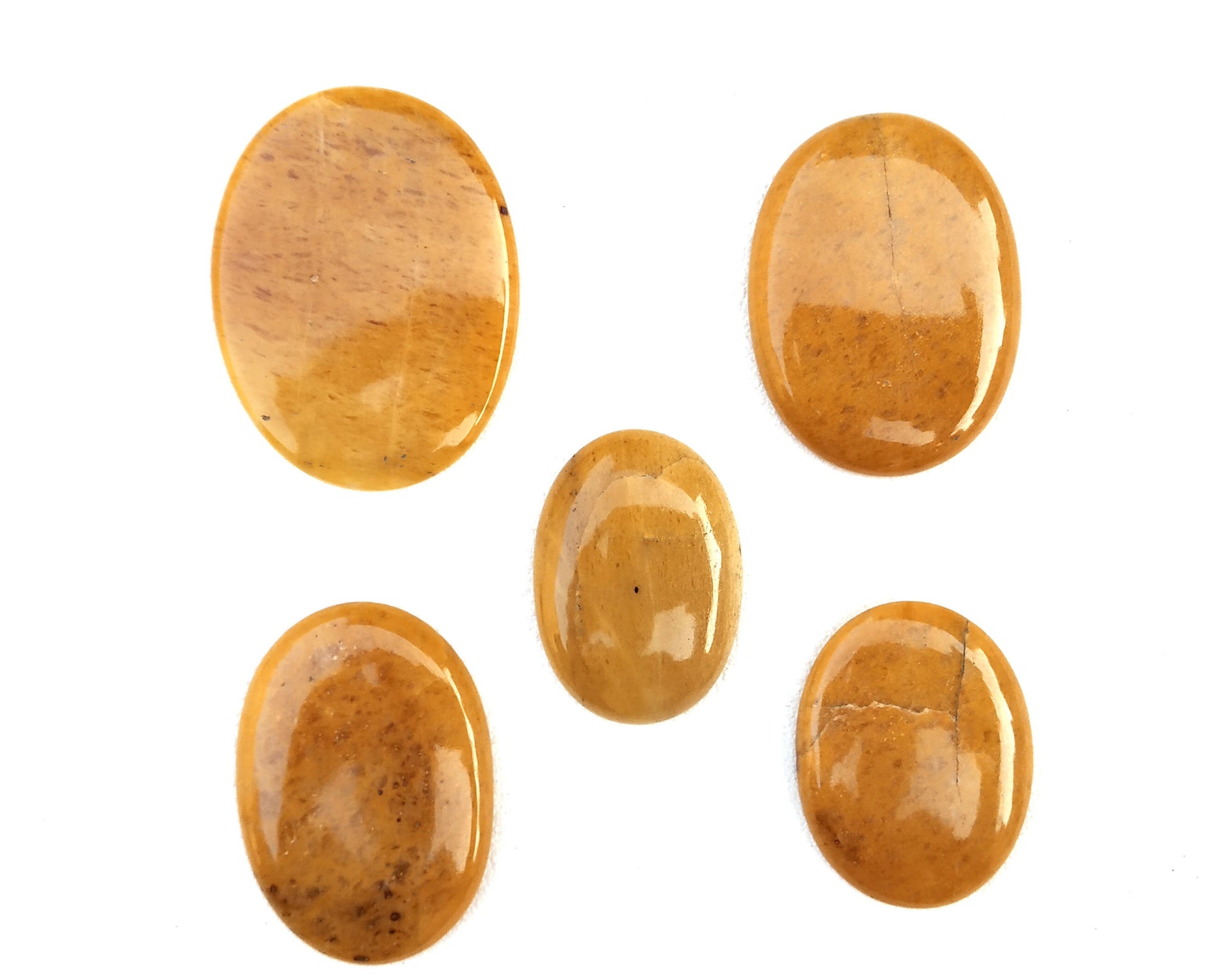 Winter Offer Sale 5 Pieces Natural Yellow Aventurine Gemstone,Oval Shape,Smooth Cabochon,Size 22x30-30x40 MM Approx,Making Jewelry Wholesale