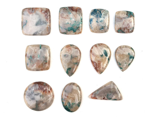 Natural Ocean Jasper Wholesale lot 11 pieces, Multi Shape Loose Gemstone,super Quality Cabs,Semi Precious Gemstone, Wholesale Lot Cabochons