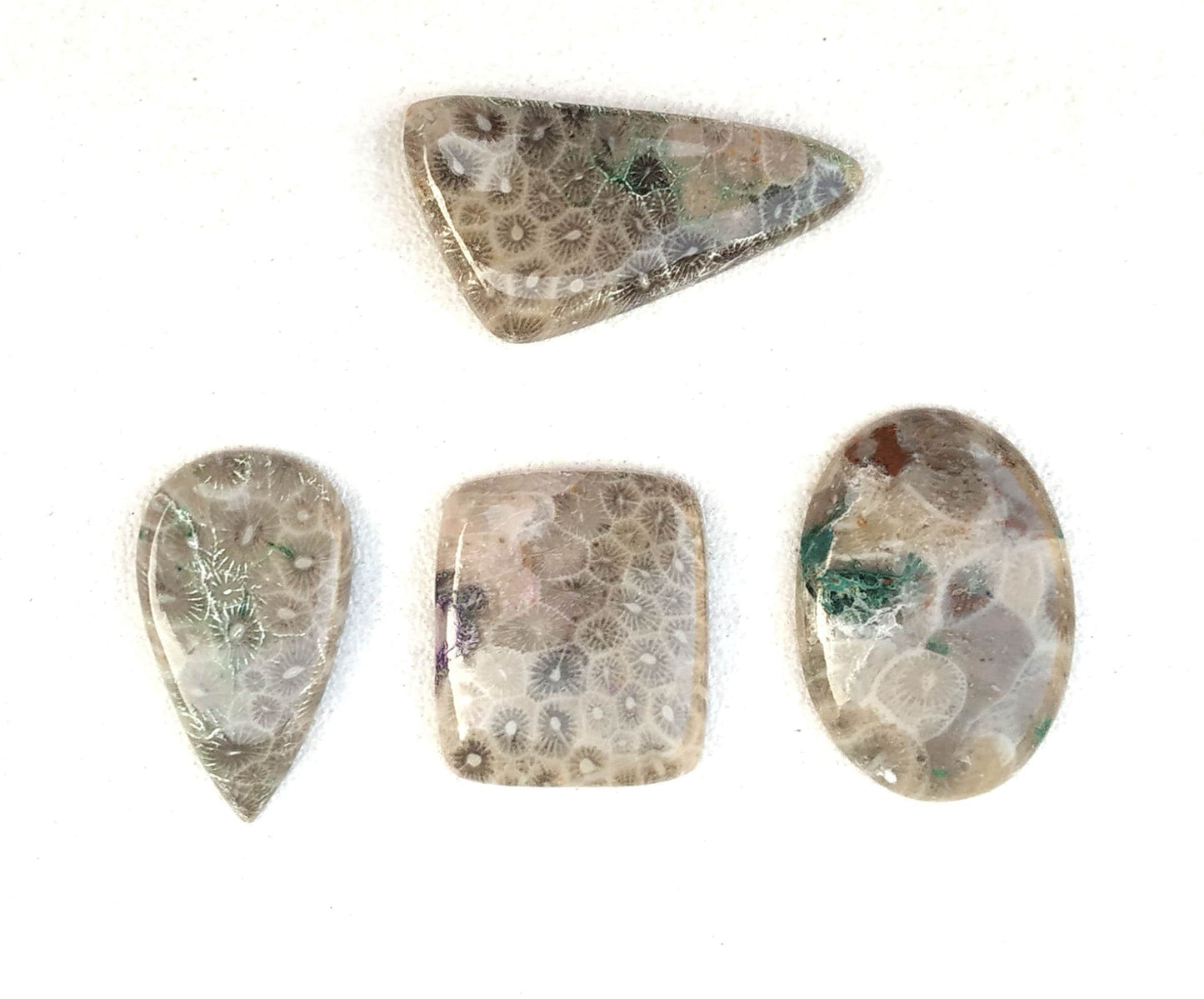 Very Nice Collection 4 Pieces Natural Ocean Jasper,Multi Shape Cabochon,Printed Cabochon,Smooth Designer Cabs Making Jewelry Wholesale Price