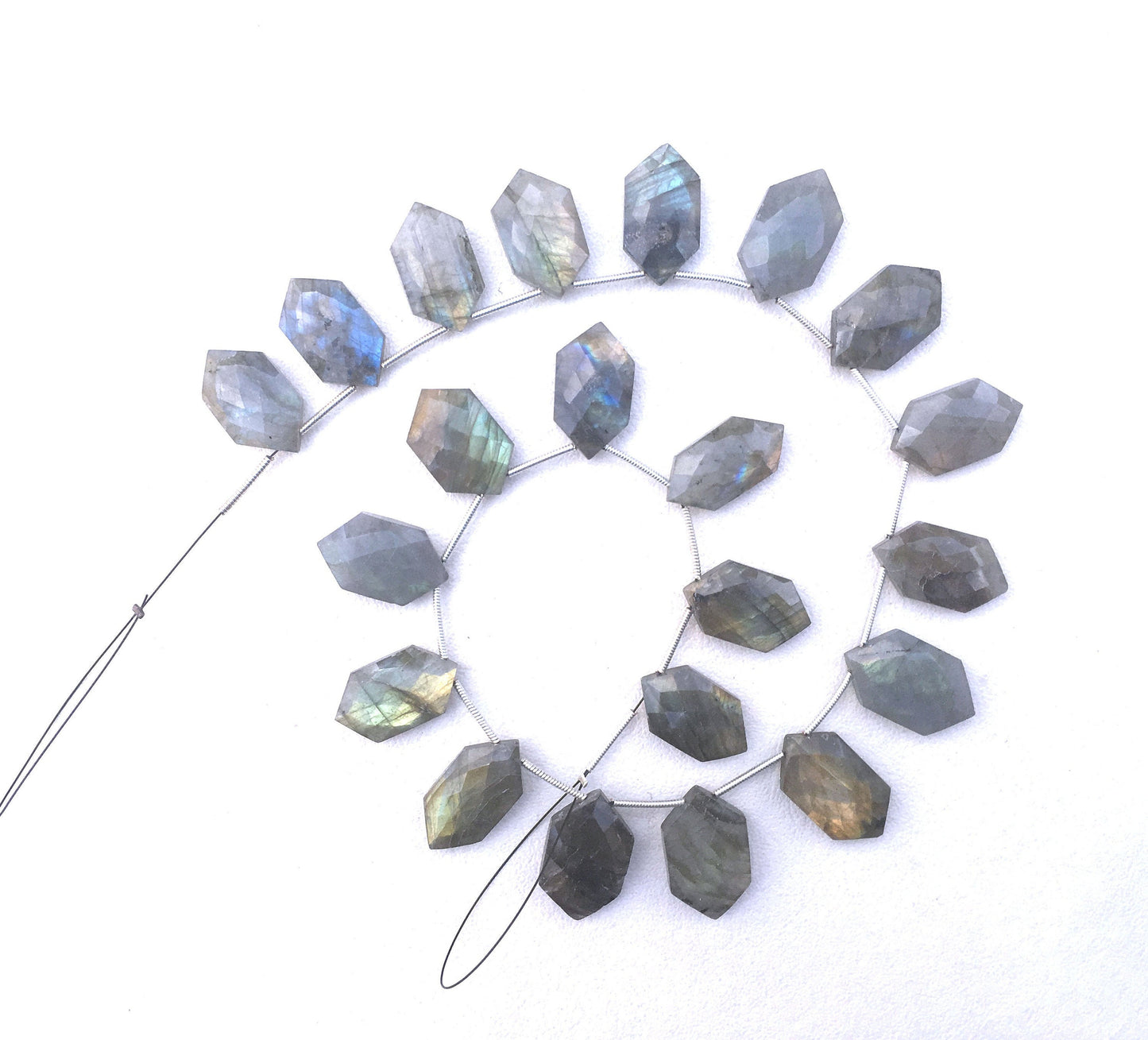 High Quality Natural Labradorite Gemstone, Fancy Shape Blue Flash 11x19-12x20 MM,Faceted Briolette Beads 20 Piece Making Jewelry Wholesale