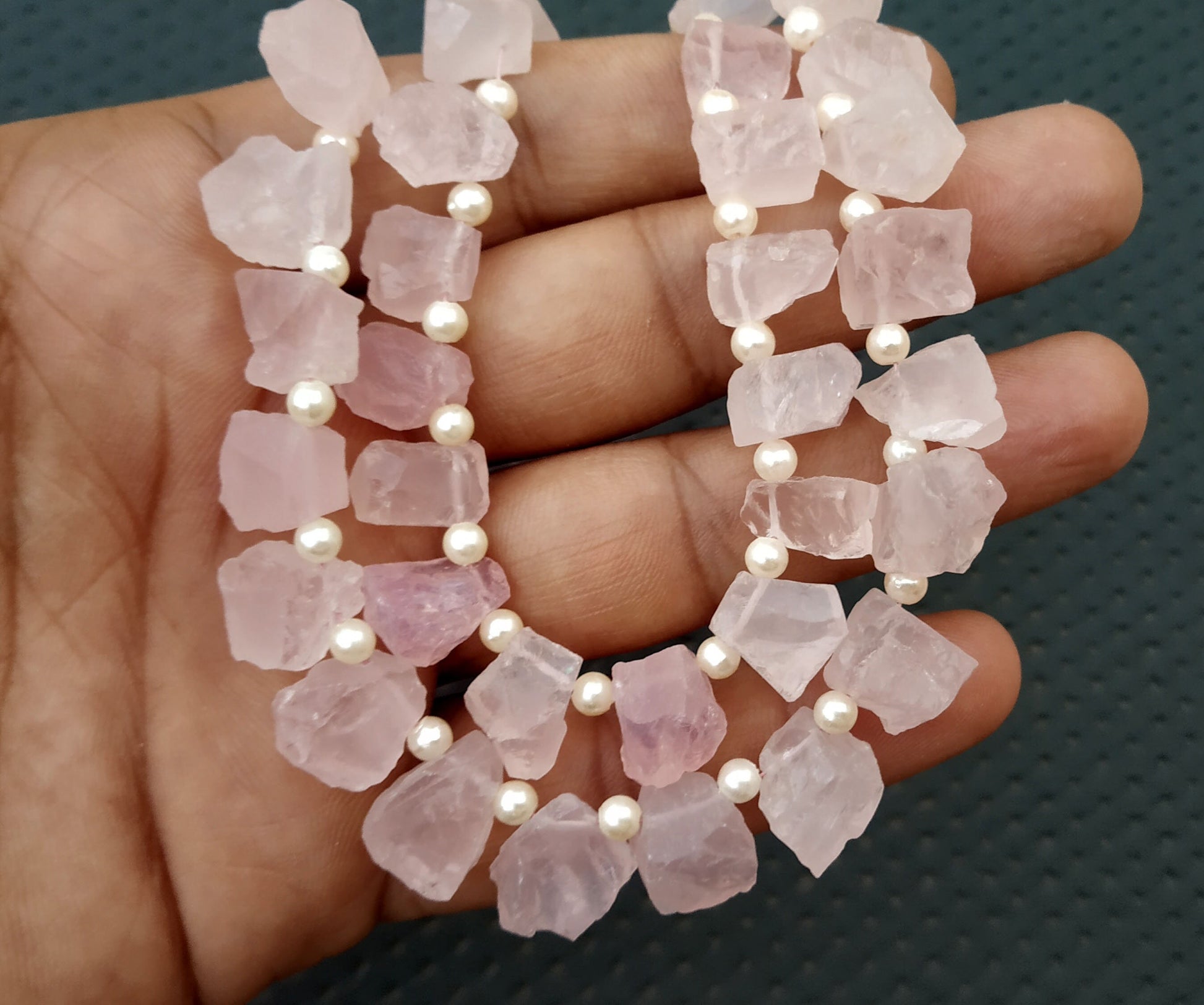 New Arrival AAA Quality Natural Rose Quartz Gemstone, 21 Pieces Uneven Shape Rough,Size 8x10-11x12 MM Making Pink Jewelry, Wholesale Price