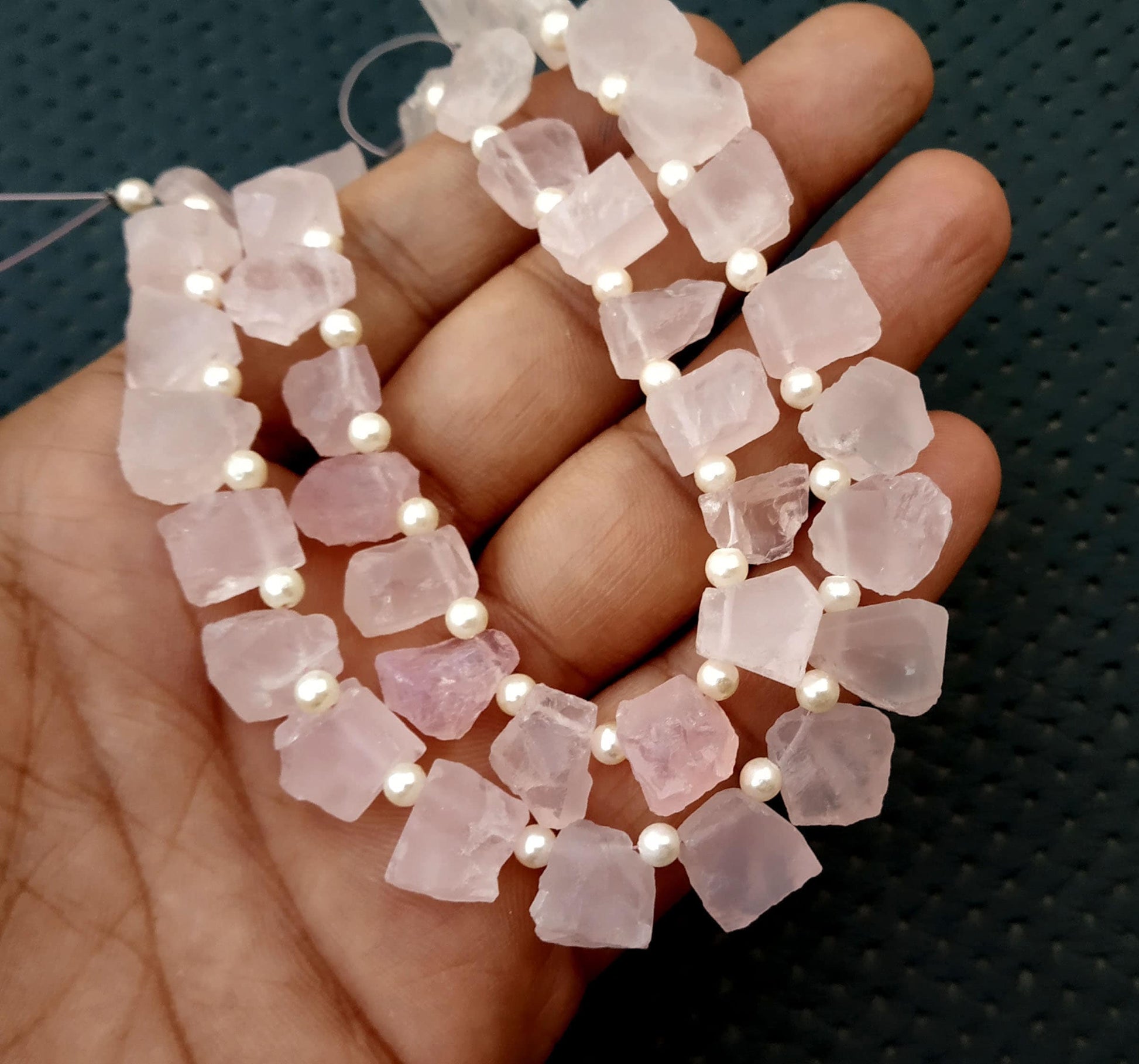 New Arrival AAA Quality Natural Rose Quartz Gemstone, 21 Pieces Uneven Shape Rough,Size 8x10-11x12 MM Making Pink Jewelry, Wholesale Price