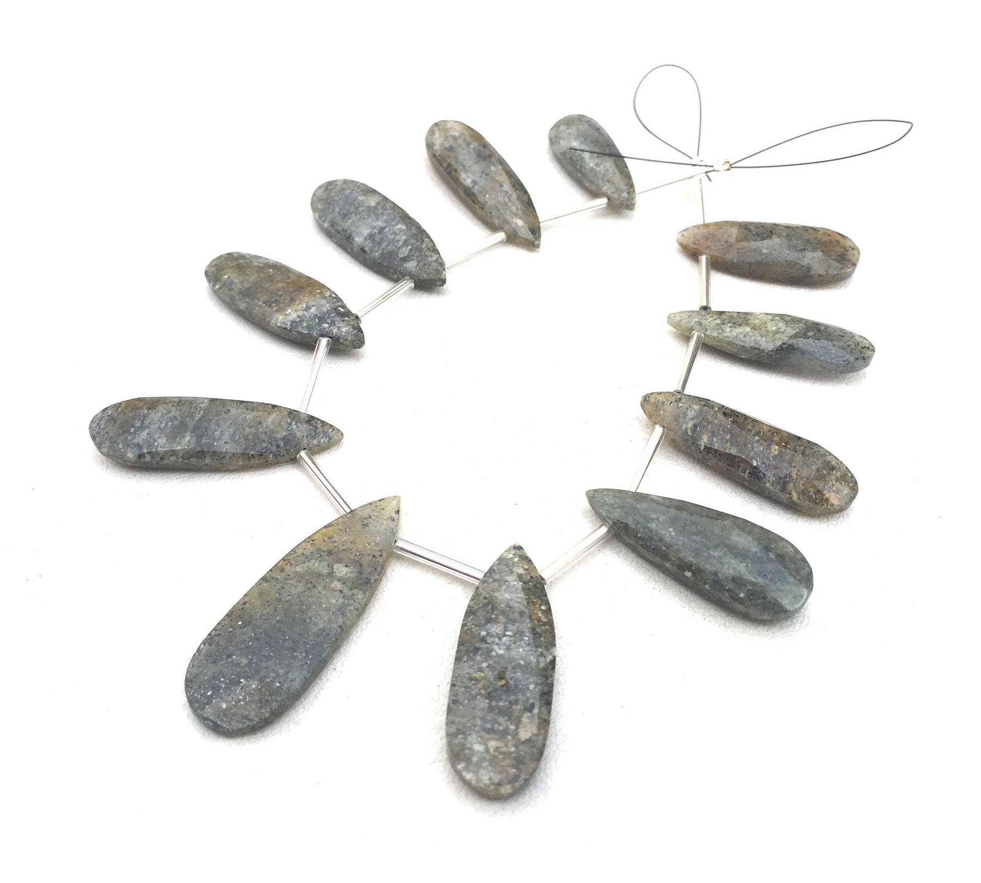 AAA Quality 1 Strand Natural Star Rutile Pear Shape,Faceted Beads, Size 9x17-13x36 MM Approx, 11 Piece Rutile Quartz Gemstone Wholesale