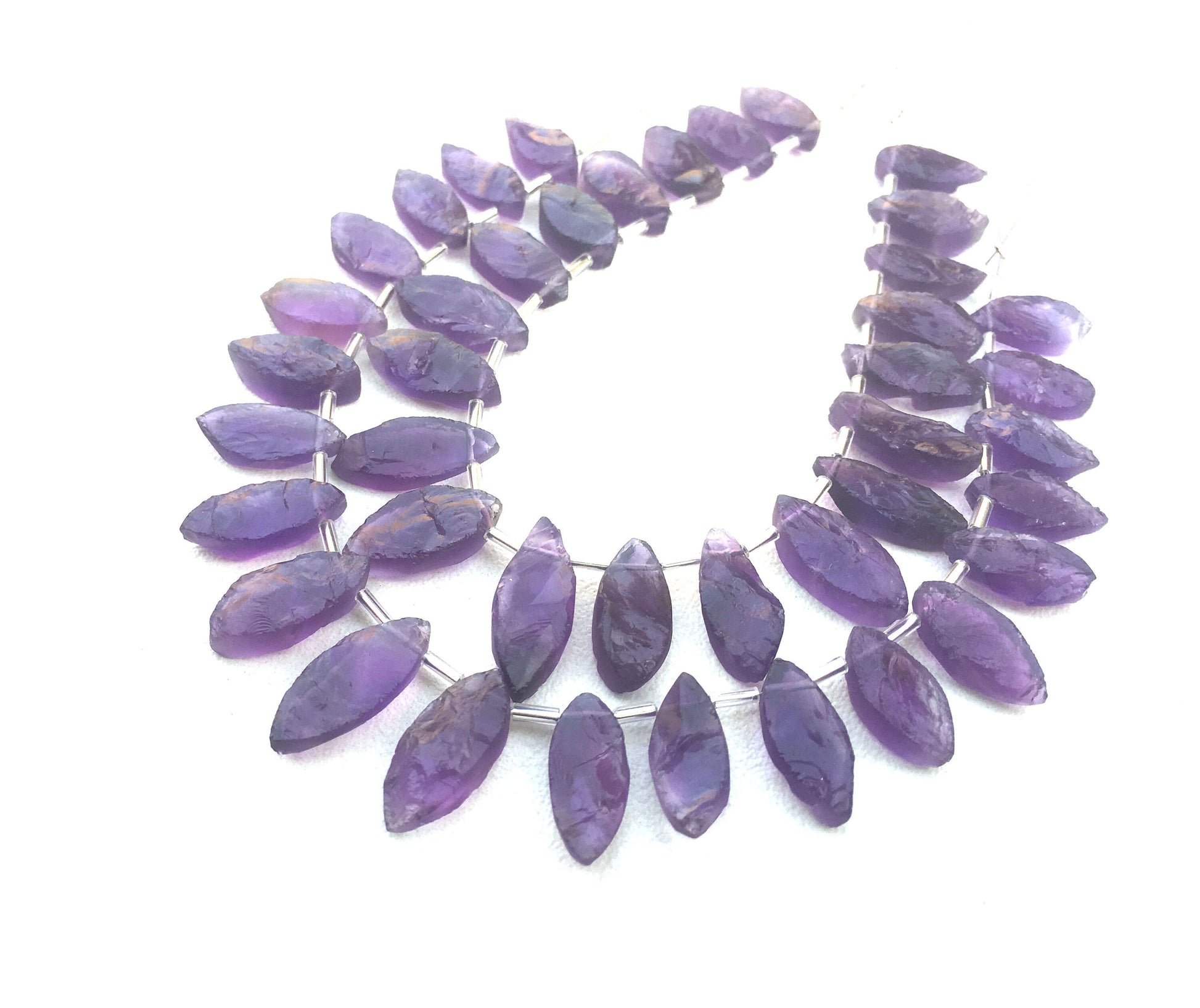 21 Pieces Natural Amethyst Rough Gemstone,Marquise Shape Raw,Size 7x14-9x18 MM UNPOLISHED Rough February Birth Making Jewelry Wholesale Rate