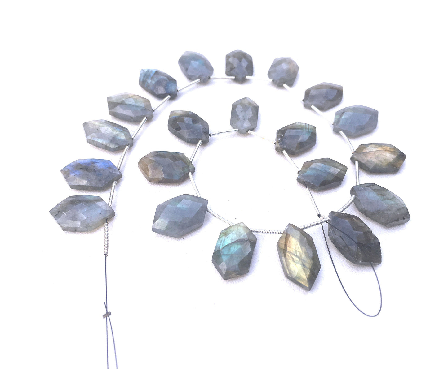 High Quality Natural Labradorite Gemstone, Fancy Shape Blue Flash 11x19-12x20 MM,Faceted Briolette Beads 20 Piece Making Jewelry Wholesale