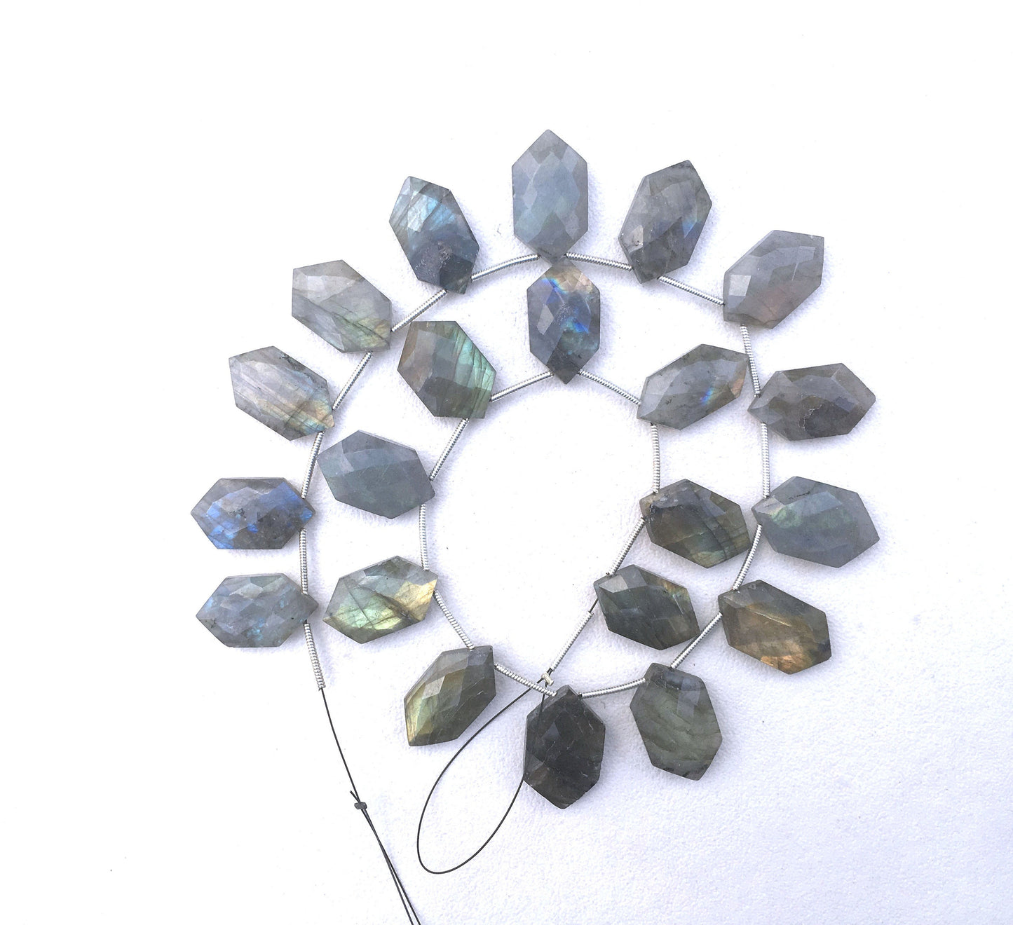 High Quality Natural Labradorite Gemstone, Fancy Shape Blue Flash 11x19-12x20 MM,Faceted Briolette Beads 20 Piece Making Jewelry Wholesale