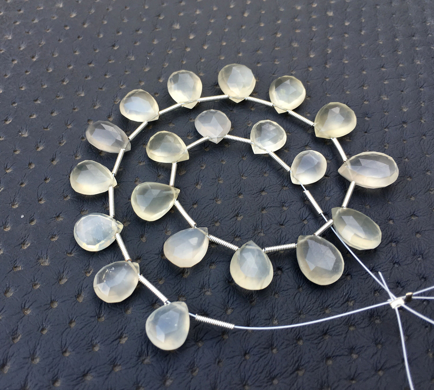 1 Strand Natural White Moonstone, 20 Pieces Faceted Pear shape Beads,Size 8x10-10x14 MM Gemstone Briolette Beads,Making Jewelry Wholesale