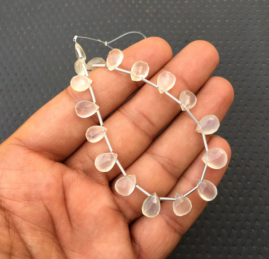 Amazing Quality Natural White Moonstone, 21 Pieces Faceted Pear shape Beads,Size 6x12-8x10 MM Gemstone,Making Moonstone Jewelry Wholesale