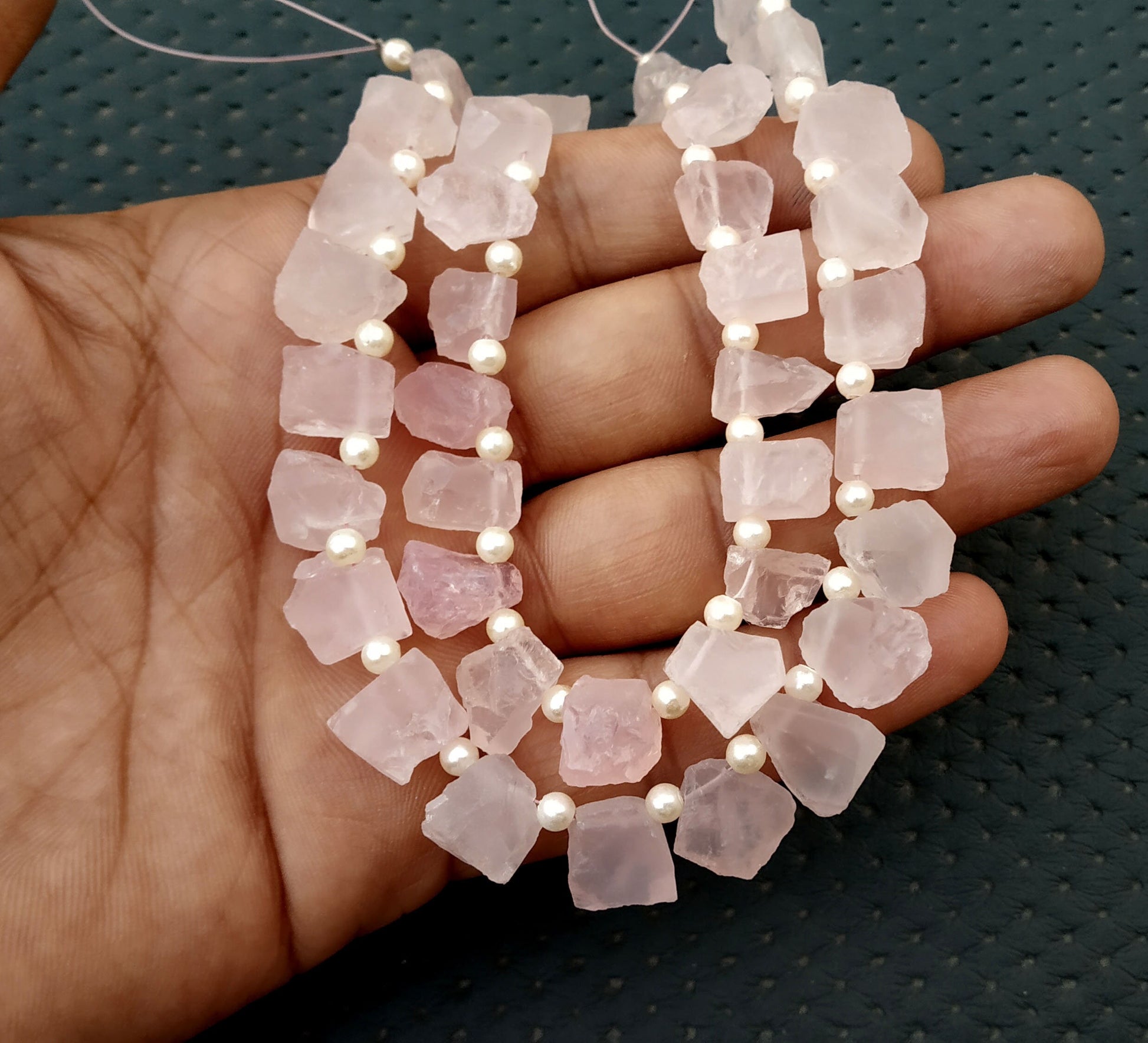 New Arrival AAA Quality Natural Rose Quartz Gemstone, 21 Pieces Uneven Shape Rough,Size 8x10-11x12 MM Making Pink Jewelry, Wholesale Price