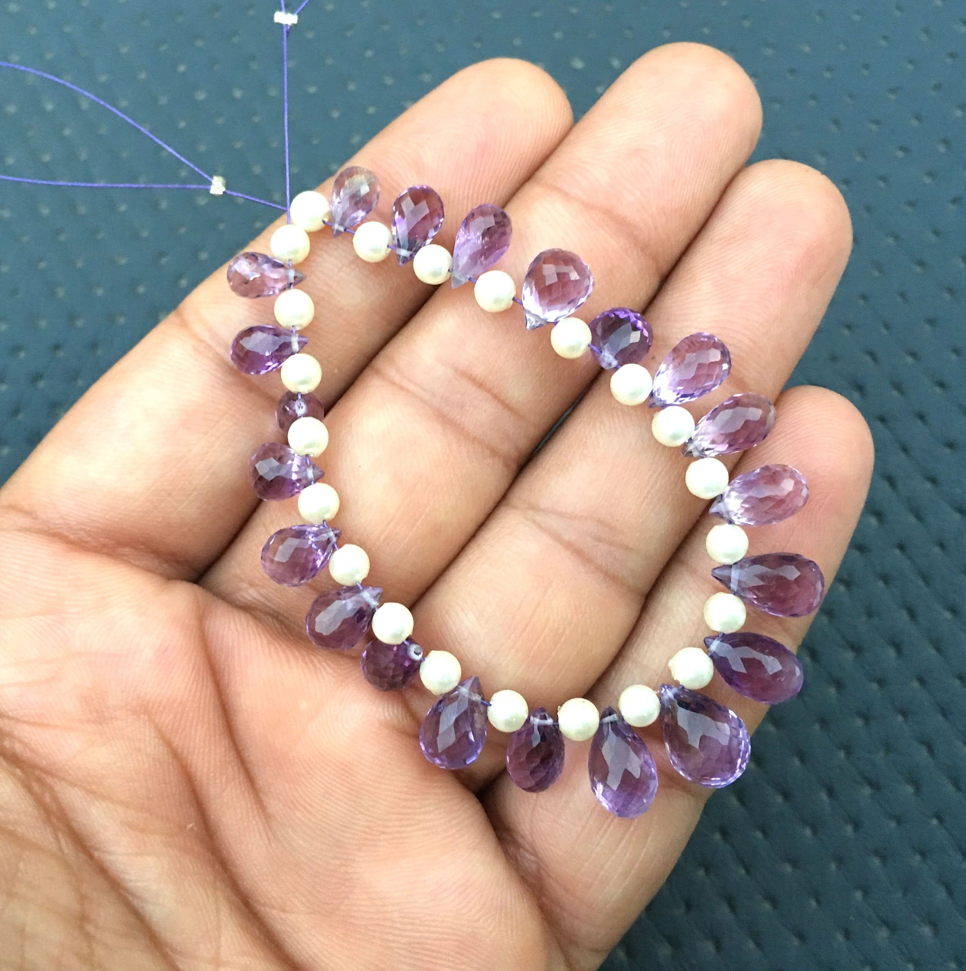 Awesome Quality Natural Amethyst Gemstone,Faceted Teardrop Shape Beads, Size 5x8-7x10 MM,February Birthstone Making jewelry Wholesale Price