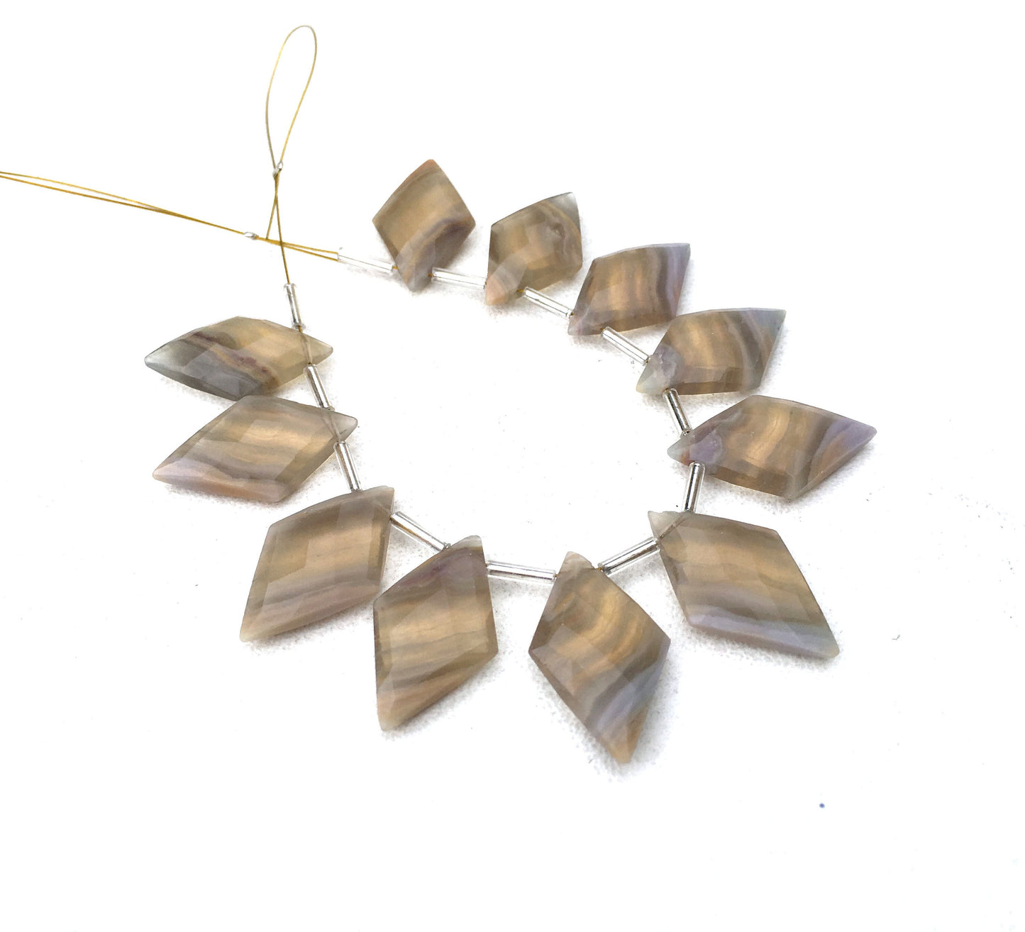 Awesome Quality 1 Strand Natural Fluorite Gemstone,11 Pieces Faceted Kite shape,Size 13x10-14x22 MM Briolette Beads,Making Jewelry wholesale