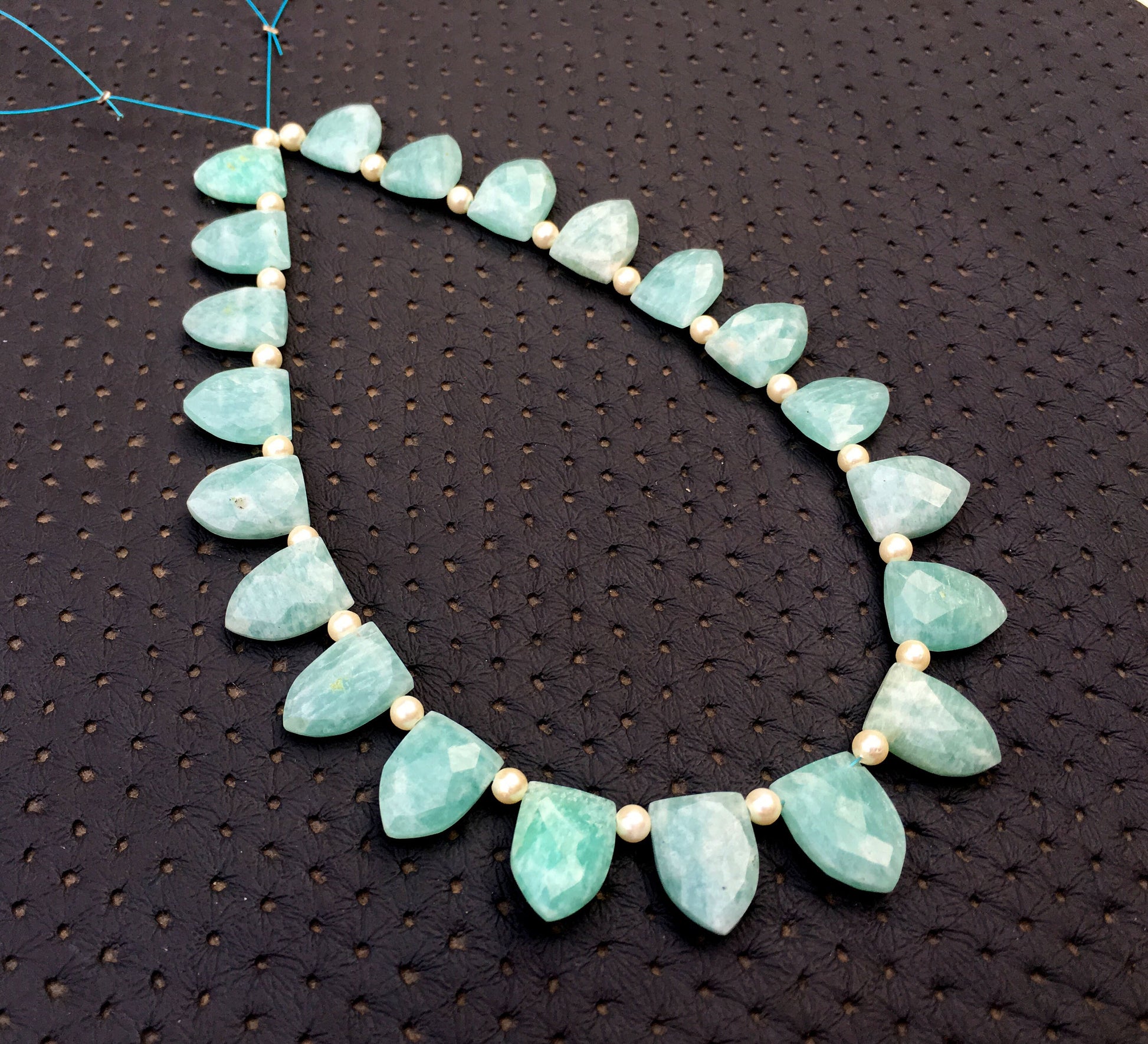 Unbelievable beautiful unique Natural Amazonite Gemstone,21 Pieces Faceted Half Marquise Shape,Size 10x13-12x15 MM Making Jewelry Wholesale