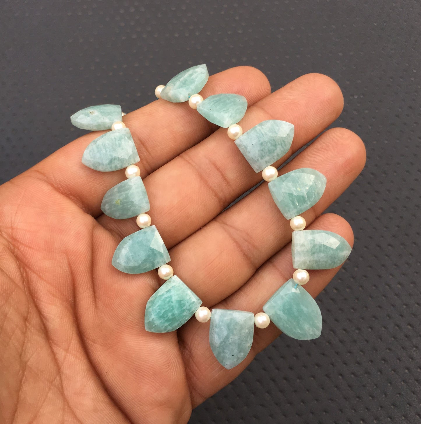 Unbelievable beautiful unique Natural Amazonite Gemstone,21 Pieces Faceted Half Marquise Shape,Size 10x13-12x15 MM Making Jewelry Wholesale