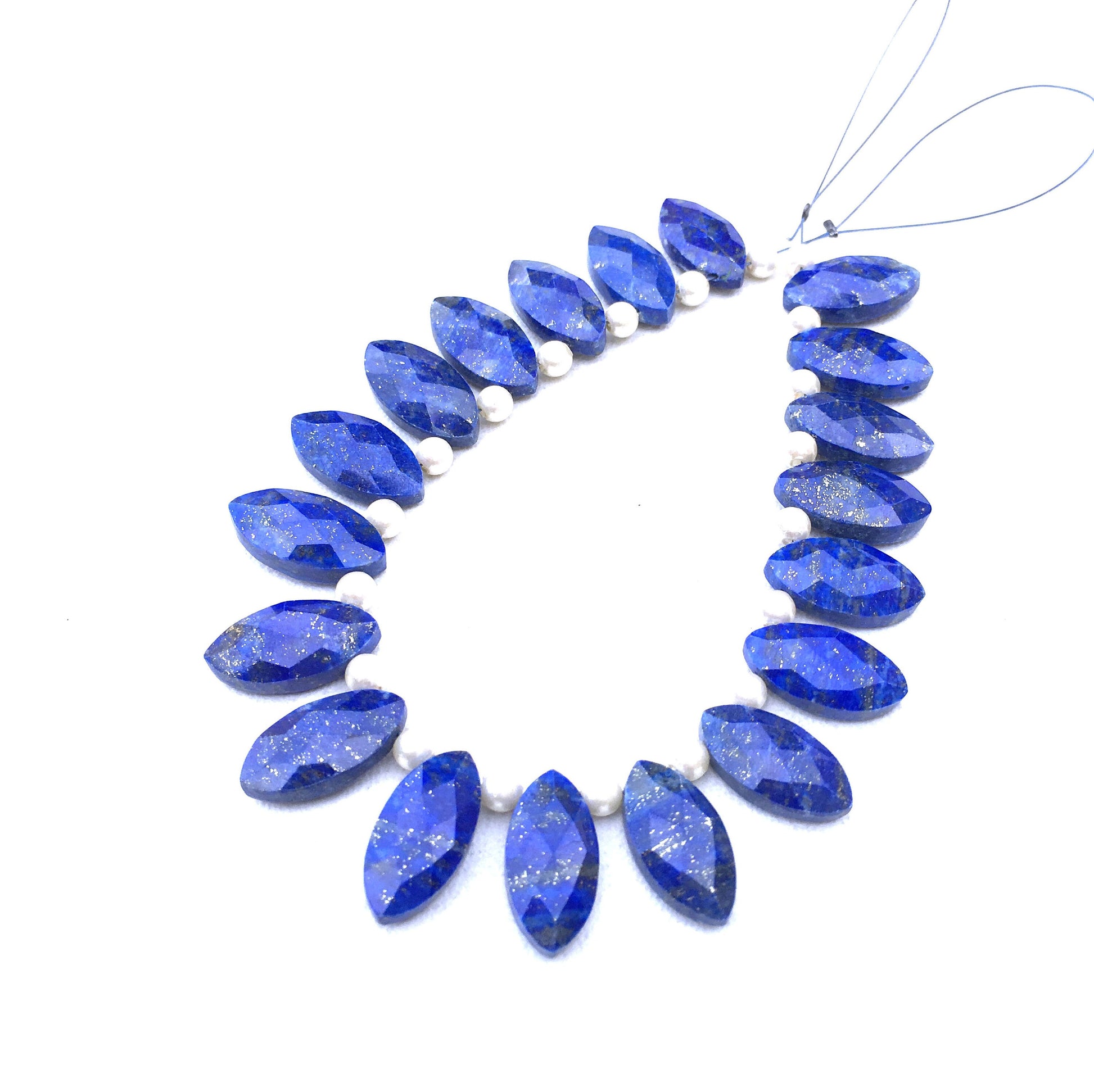 Exceptionally Lovely Stone 12 Pieces Natural Lapis Lazuli,Faceted Marquise Shape Beads Size 8x16 MM,Briolette Beads Making Jewelry Wholesale