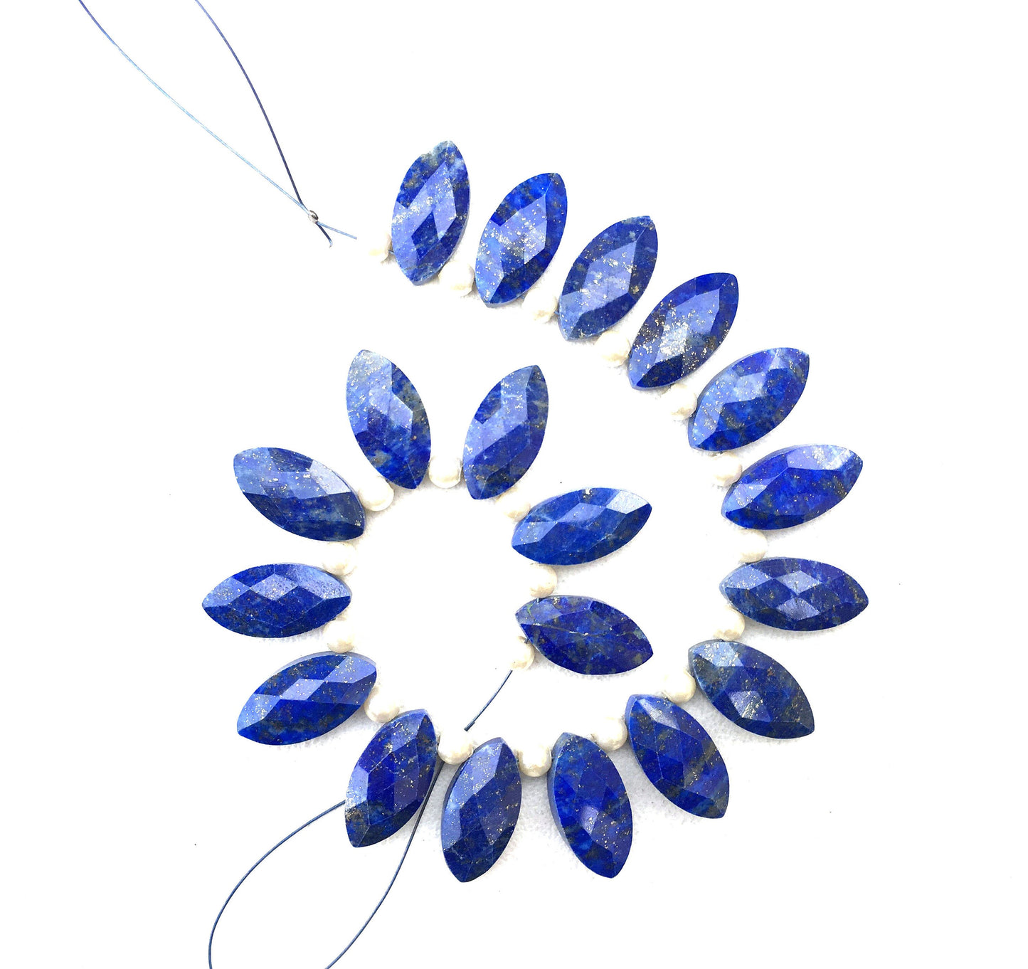 Exceptionally Lovely Stone 12 Pieces Natural Lapis Lazuli,Faceted Marquise Shape Beads Size 8x16 MM,Briolette Beads Making Jewelry Wholesale