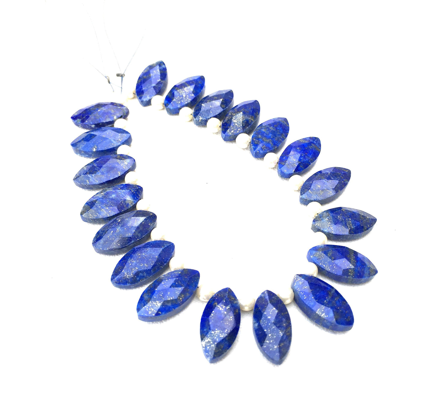 Exceptionally Lovely Stone 12 Pieces Natural Lapis Lazuli,Faceted Marquise Shape Beads Size 8x16 MM,Briolette Beads Making Jewelry Wholesale