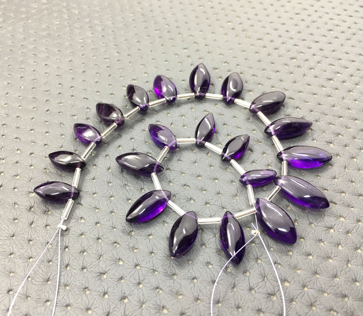 Top Quality 1 Strand Natural Amethyst,21 Pieces Amethyst Broilette Beads Size 6x13-9x19 MM Smooth Marquise Making Jewelry Wholesale Price