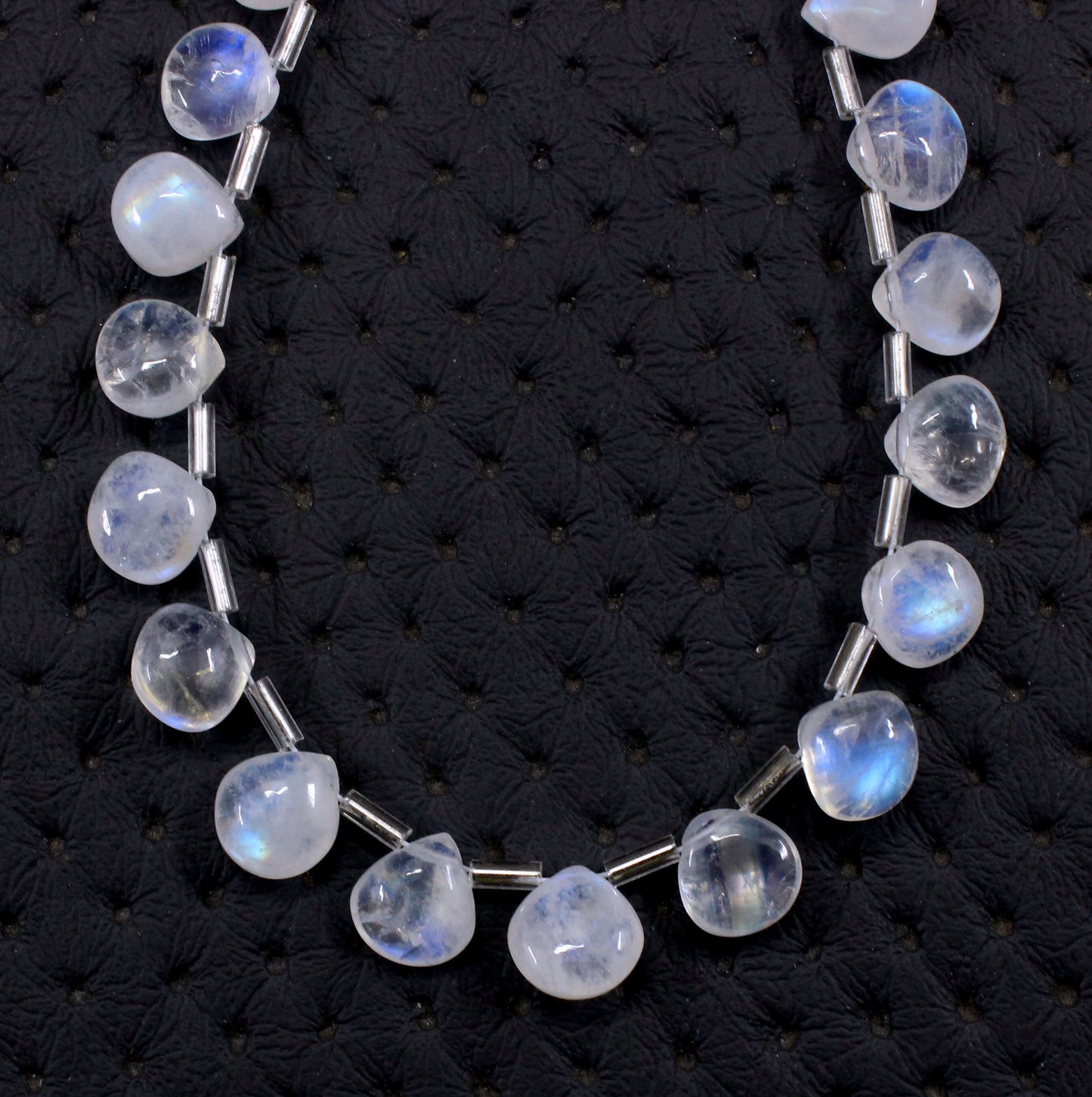 Marvelous Rainbow Moonstone,22 Pieces Blue Flashy Natural Moonstone Smooth Heart Shape Beads Size 7-8 MM Making Jewelry Wholesale Price