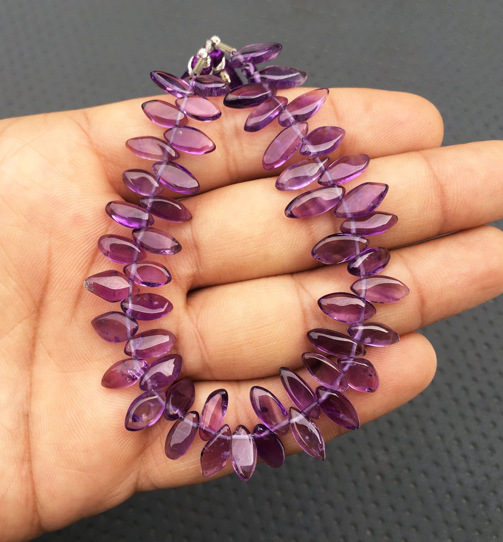 Gorgeous Natural Amethyst Gemstone,Smooth Marquise shape Beads,Size 4x9-5x12 MM February Birthstone Making Jewelry Wholesale Price