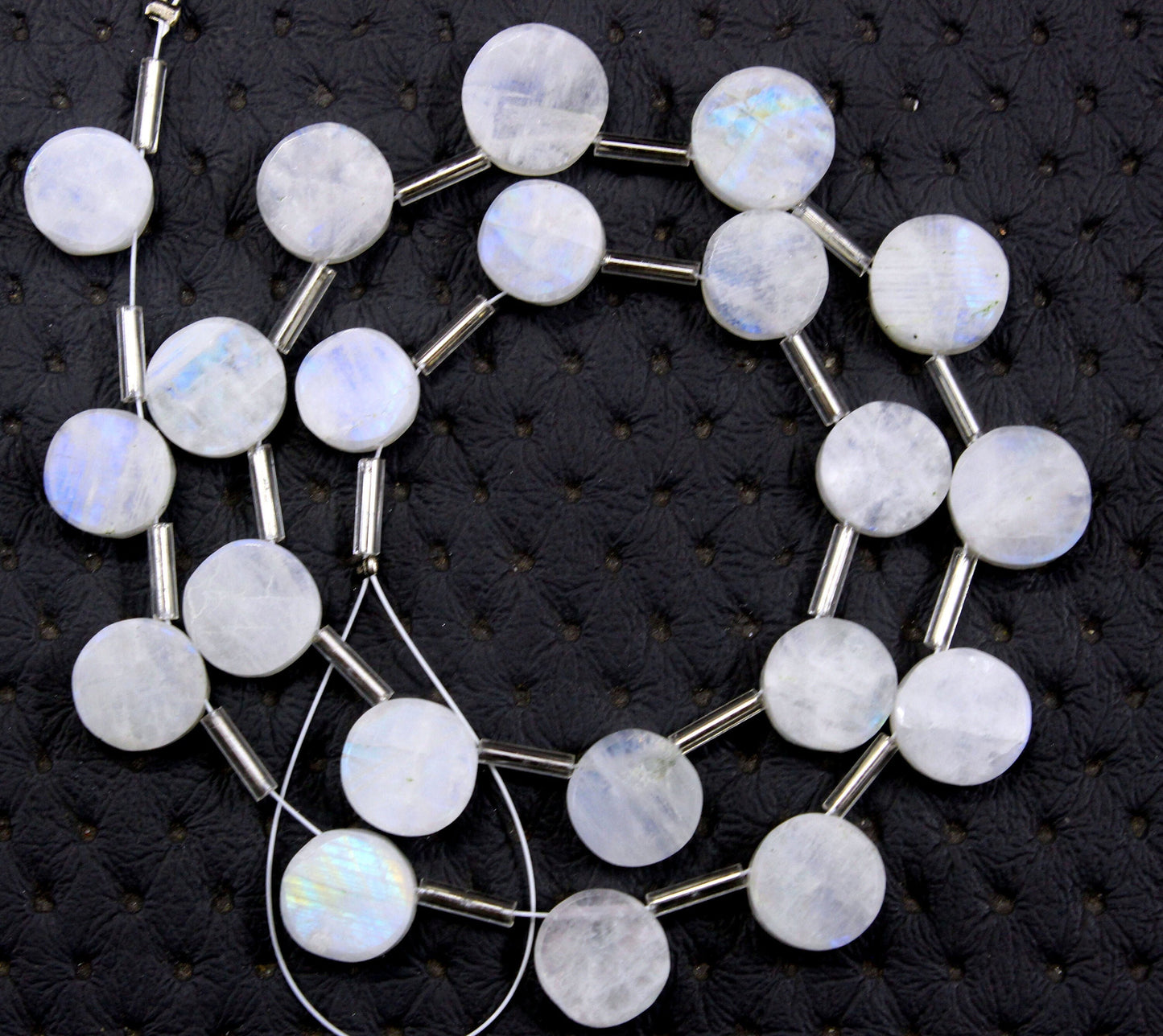 Fantastic AAA Quality Natural Rainbow Moonstone 21 Pieces Blue Fire Smooth Round Shape Gems Size 9-10 MM Making Jewelry Wholesale Price