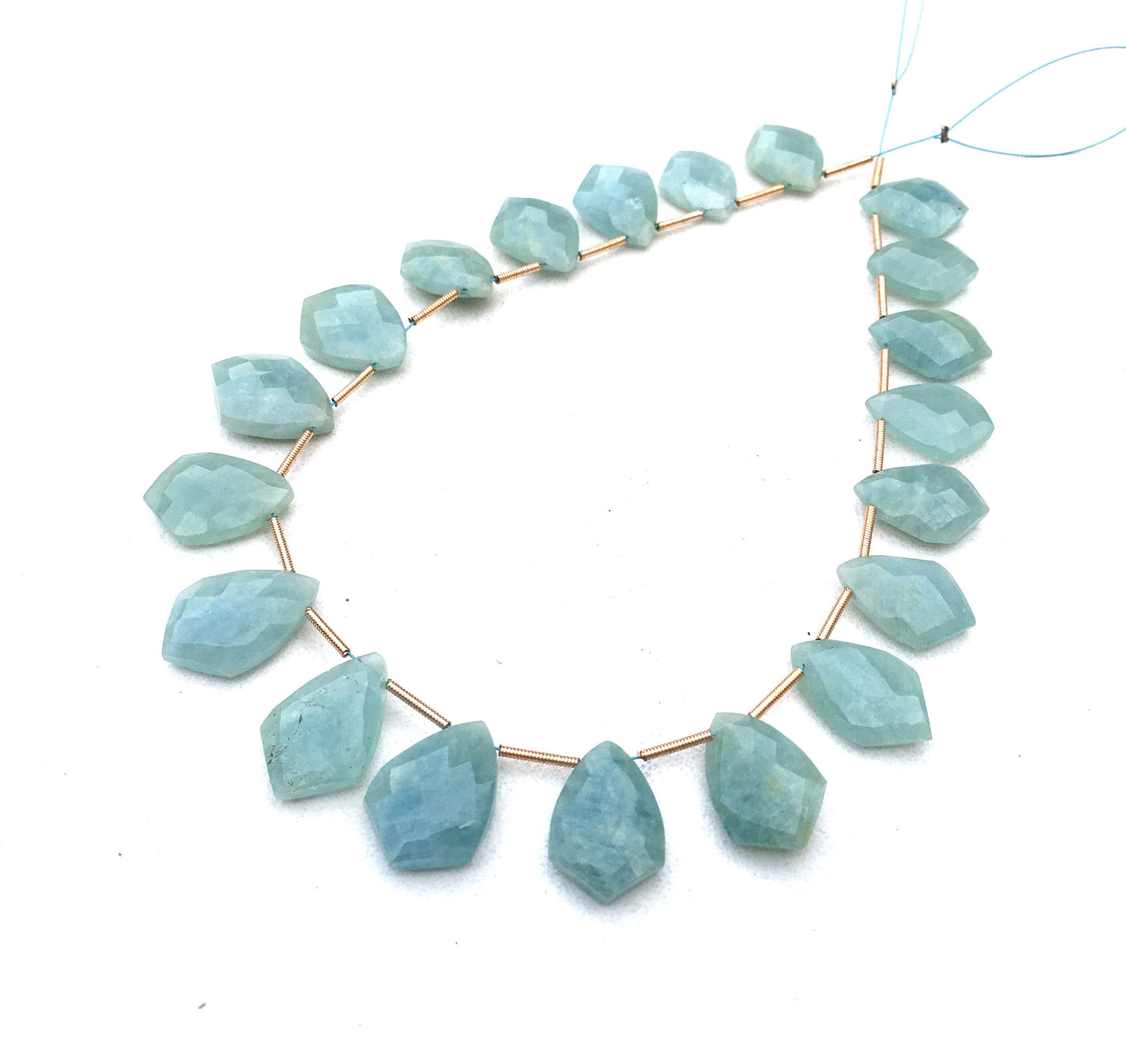 Simply stunning 1 Strand Natural Aquamarine Gemstone,20 Piece Faceted Fancy Shape,Size 12x17-13x20 MM Briolette Beads Wholesale Price