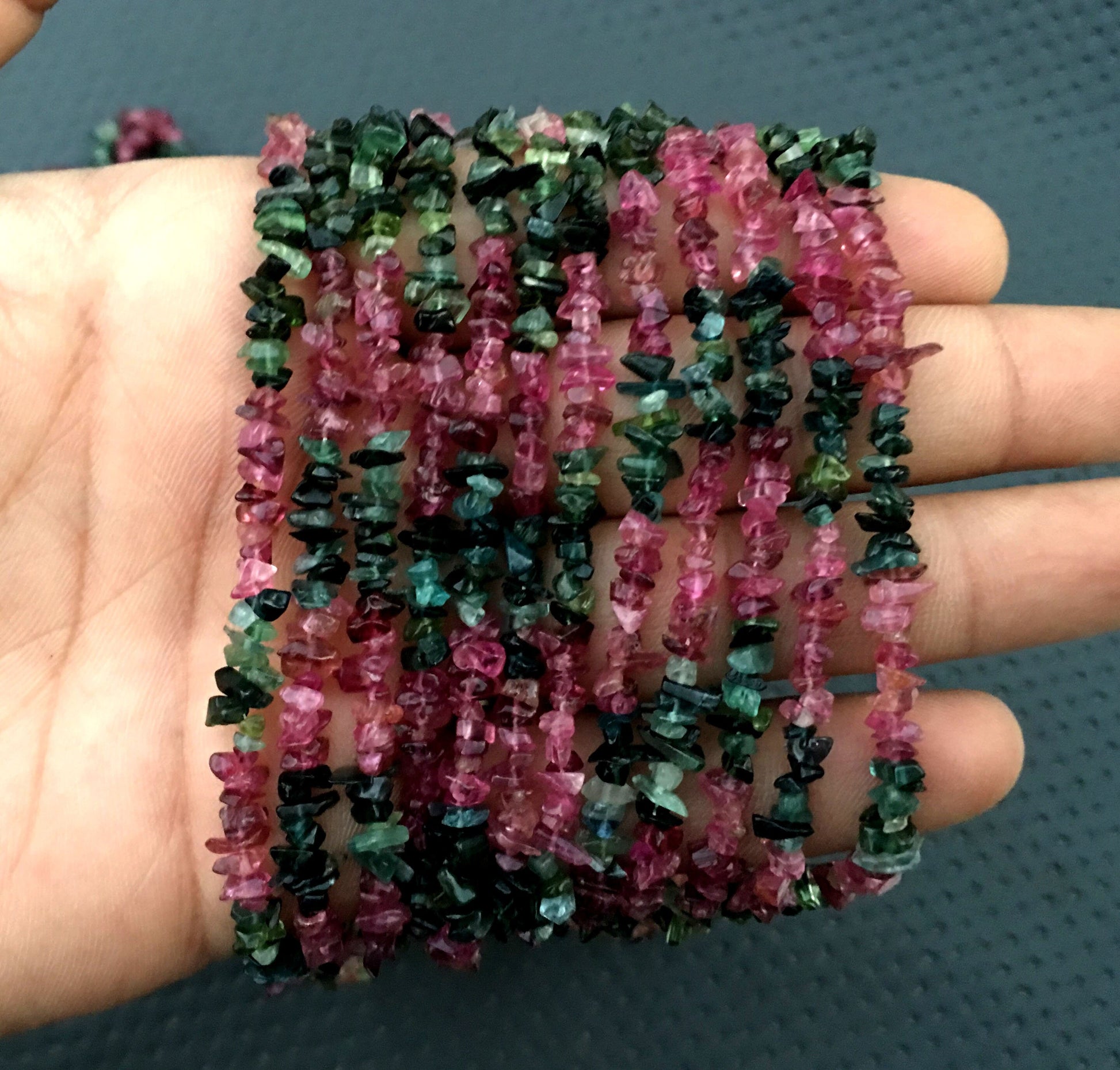 Super Quality 16 Inch Long Natural Multi Tourmaline Chips Bead,Uncut Chip Beads,Size 4-5 MM Tourmaline,Smooth Tourmaline Chip Gemstone