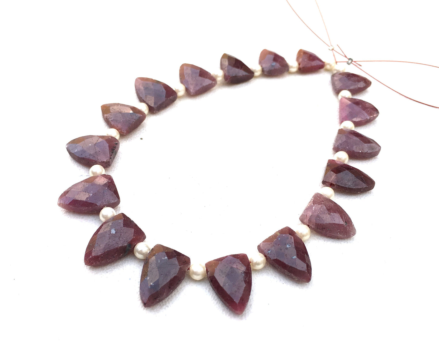 Coordinate Gemstone Faceted Half Marquise Shape Beads,Natural Ruby Gemstone,17 Piece Ruby Size 8x11-10x14 MM Beads July Birthstone Wholesale