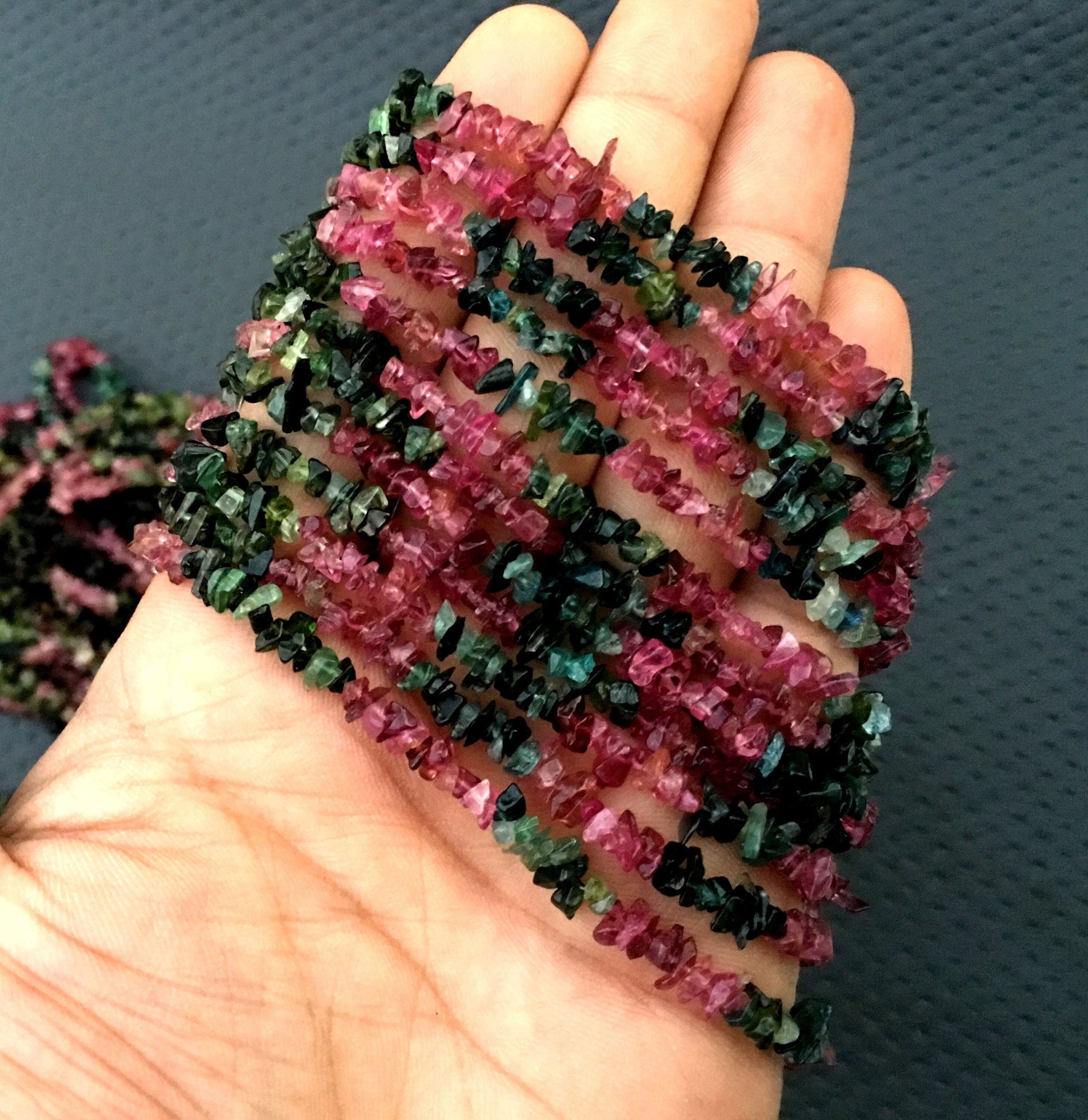 Super Quality 16 Inch Long Natural Multi Tourmaline Chips Bead,Uncut Chip Beads,Size 4-5 MM Tourmaline,Smooth Tourmaline Chip Gemstone