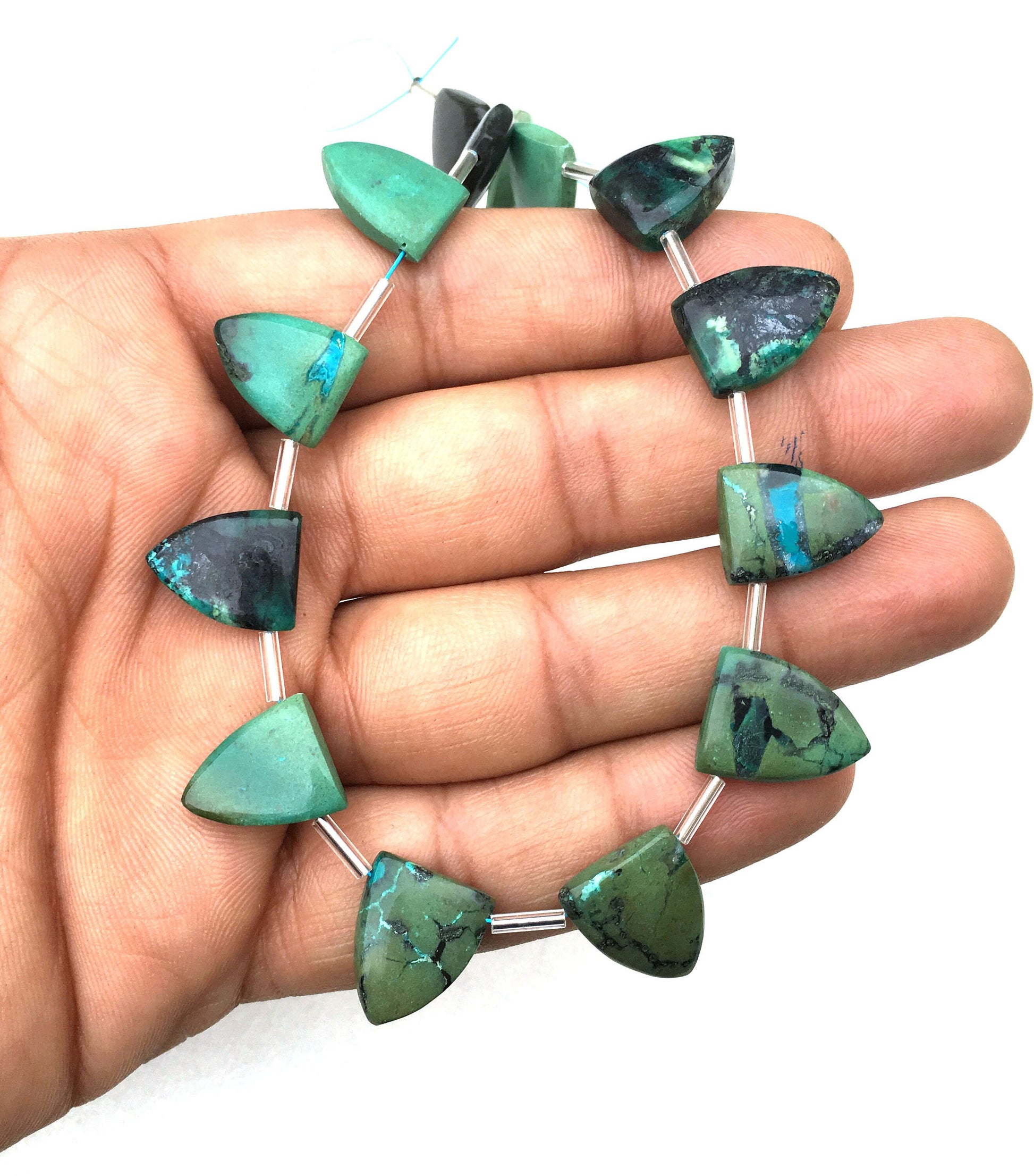 High Quality Natural Chrysocolla Gemstone,Smooth Half Marquise shape Bead,Size 11x14-12x15 MM Briolette Beads,Making Jewelry wholesale price