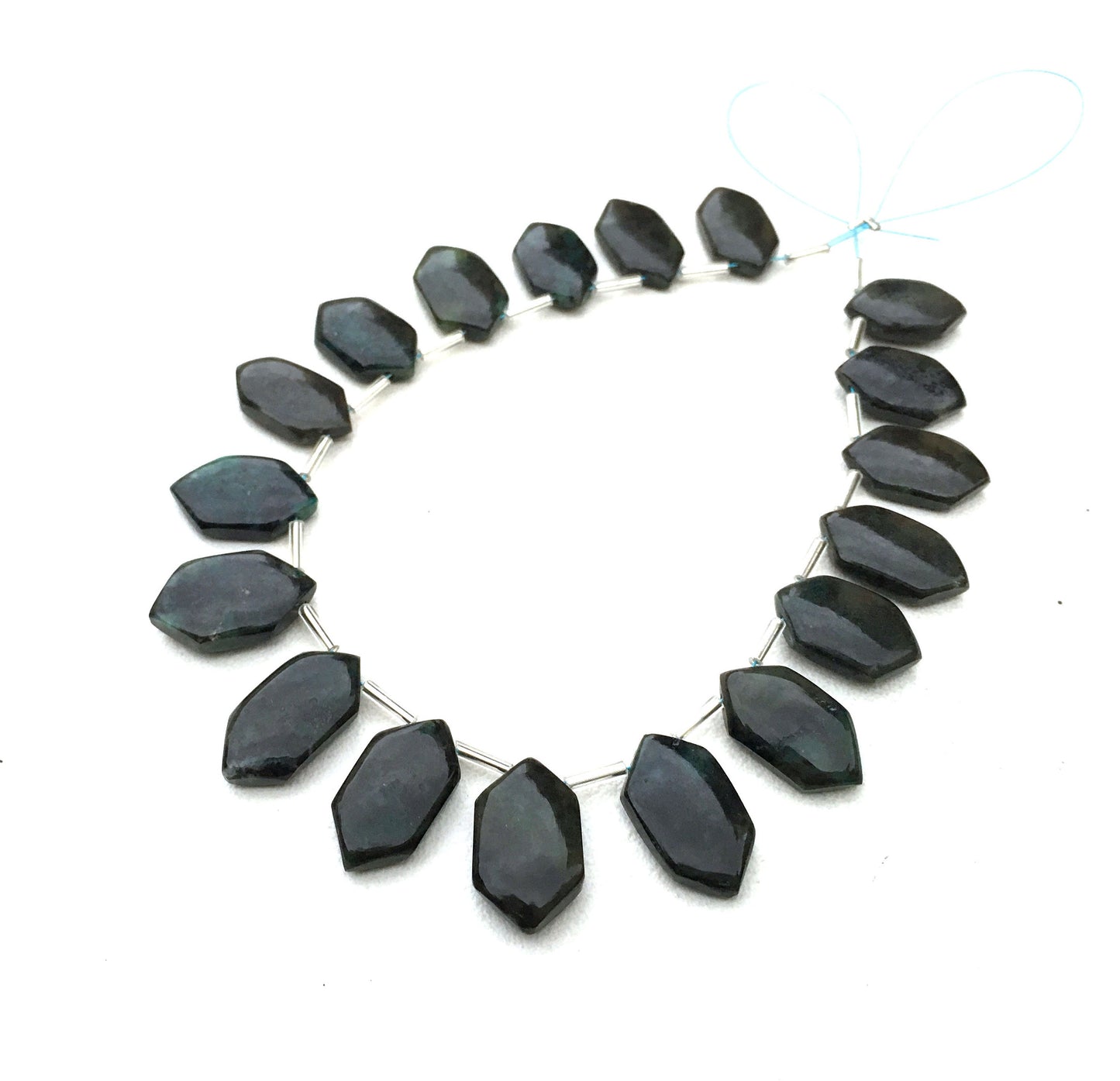 Natural Black Chrysocolla Gemstone,Smooth Hexagon shape Beads,Size 11x17-12x20 MM Briolette Beads, Making Jewelry Wholesale Price