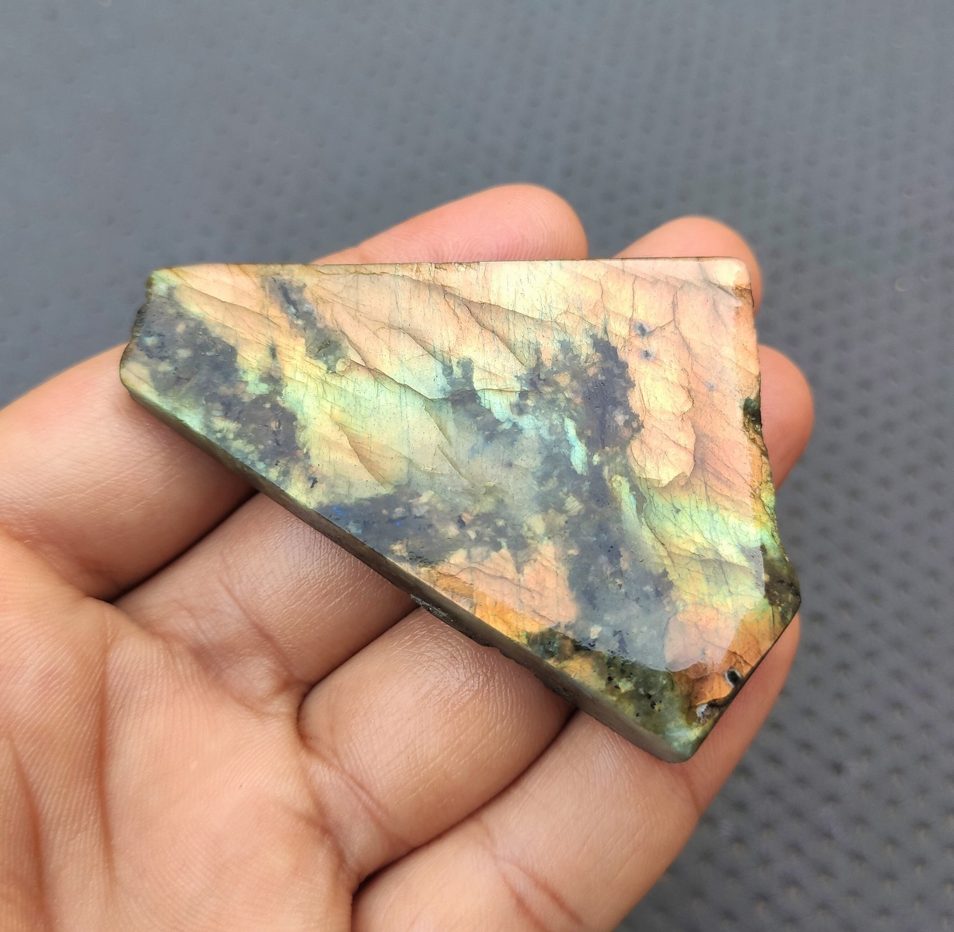 Wonderful Quality Natural Labradorite Specimen,Natural Labradorite Multi Fire Rough Slice,Size 48x71 MM Slab labradorite Rough Wholesale